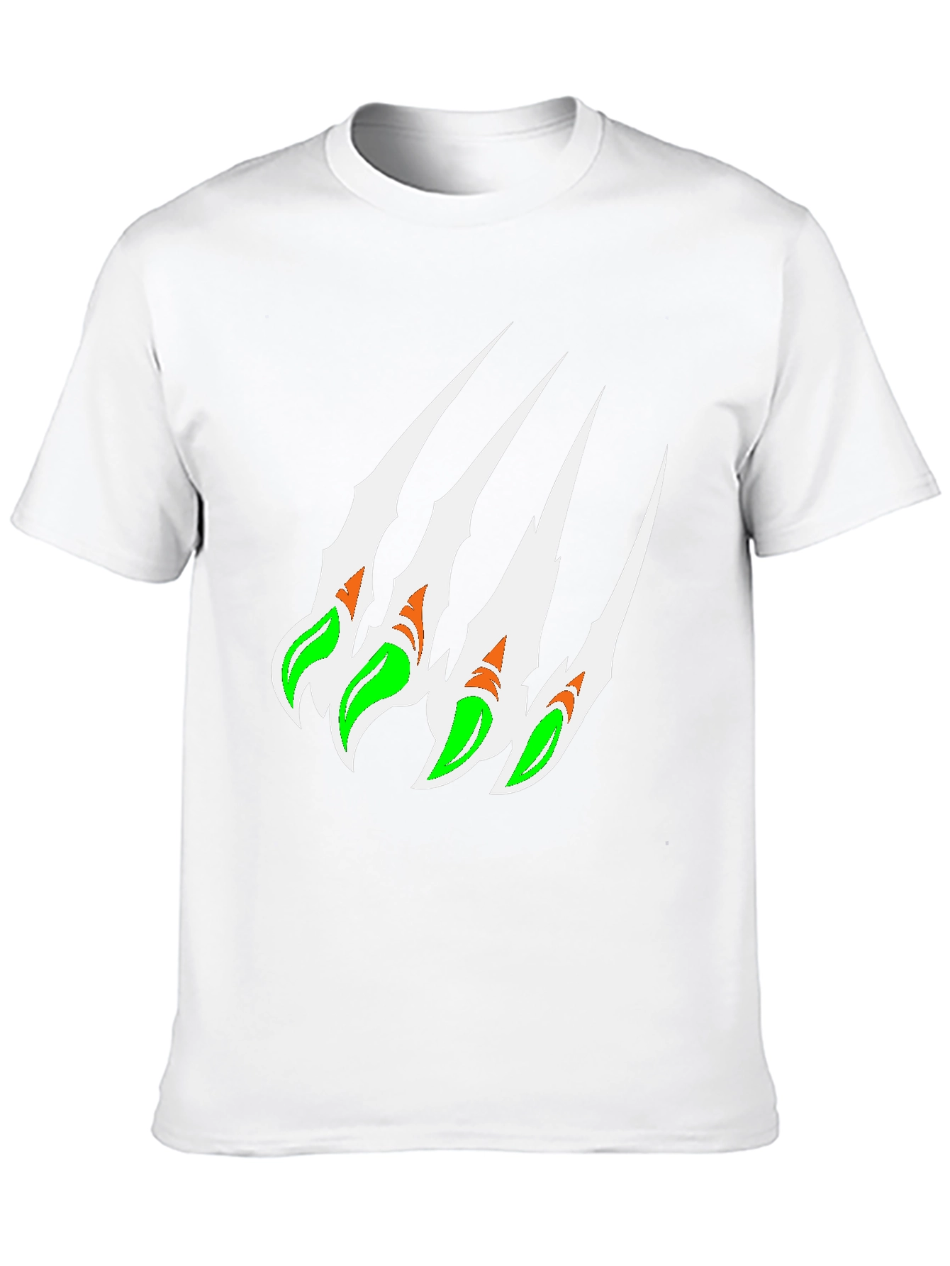 Claw Mark Graphic Print Black T-Shirt