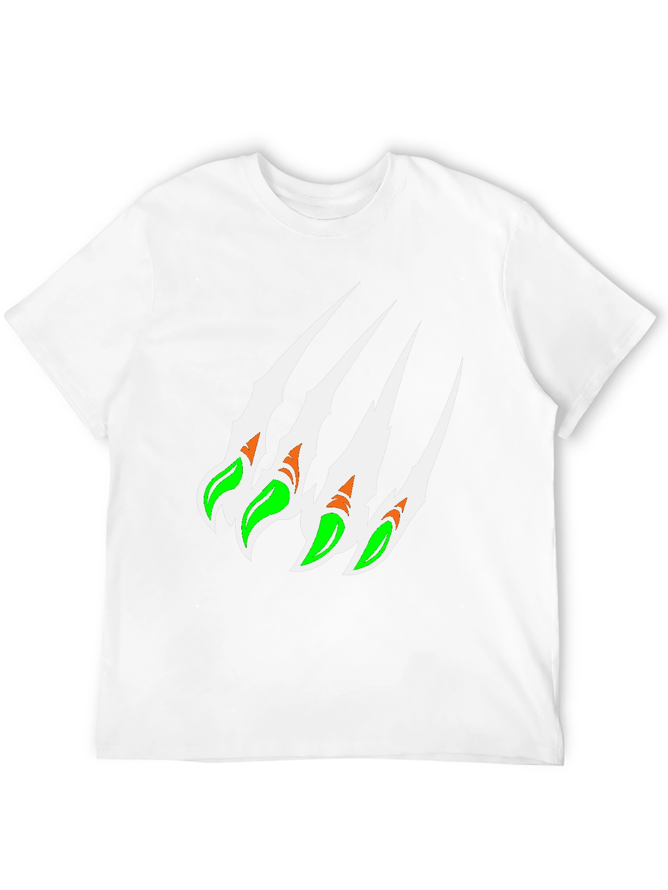 Claw Mark Graphic Print Black T-Shirt