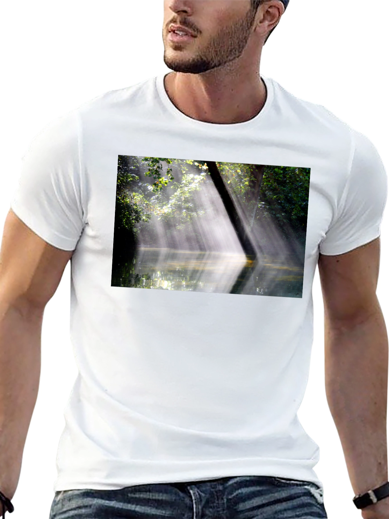 Natures Embrace Tee - Sunlit Forest Design