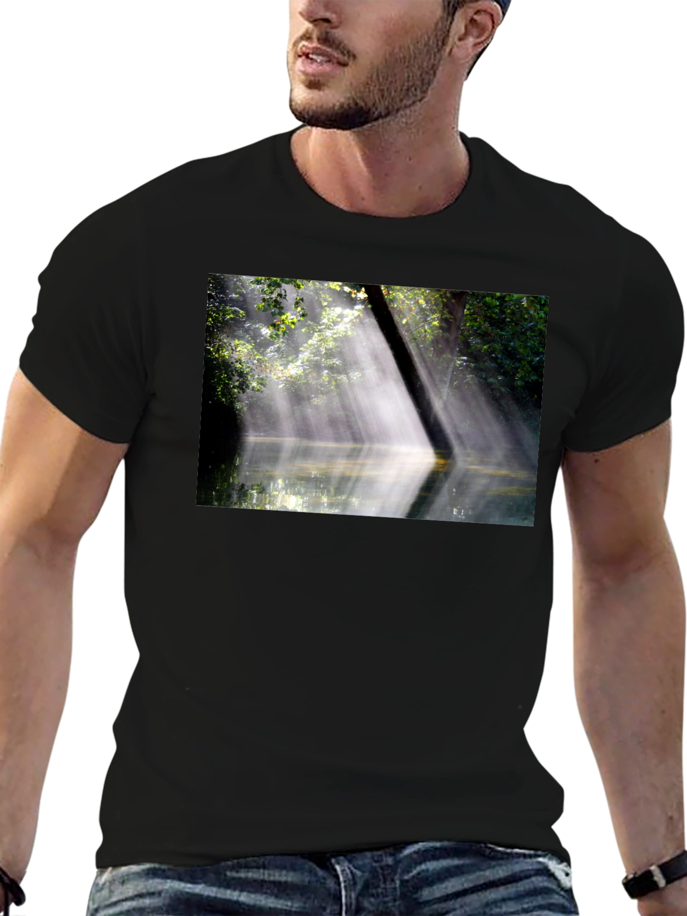 Natures Embrace Tee - Sunlit Forest Design