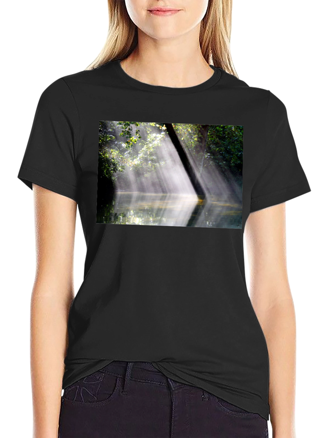 Natures Embrace Tee - Sunlit Forest Design