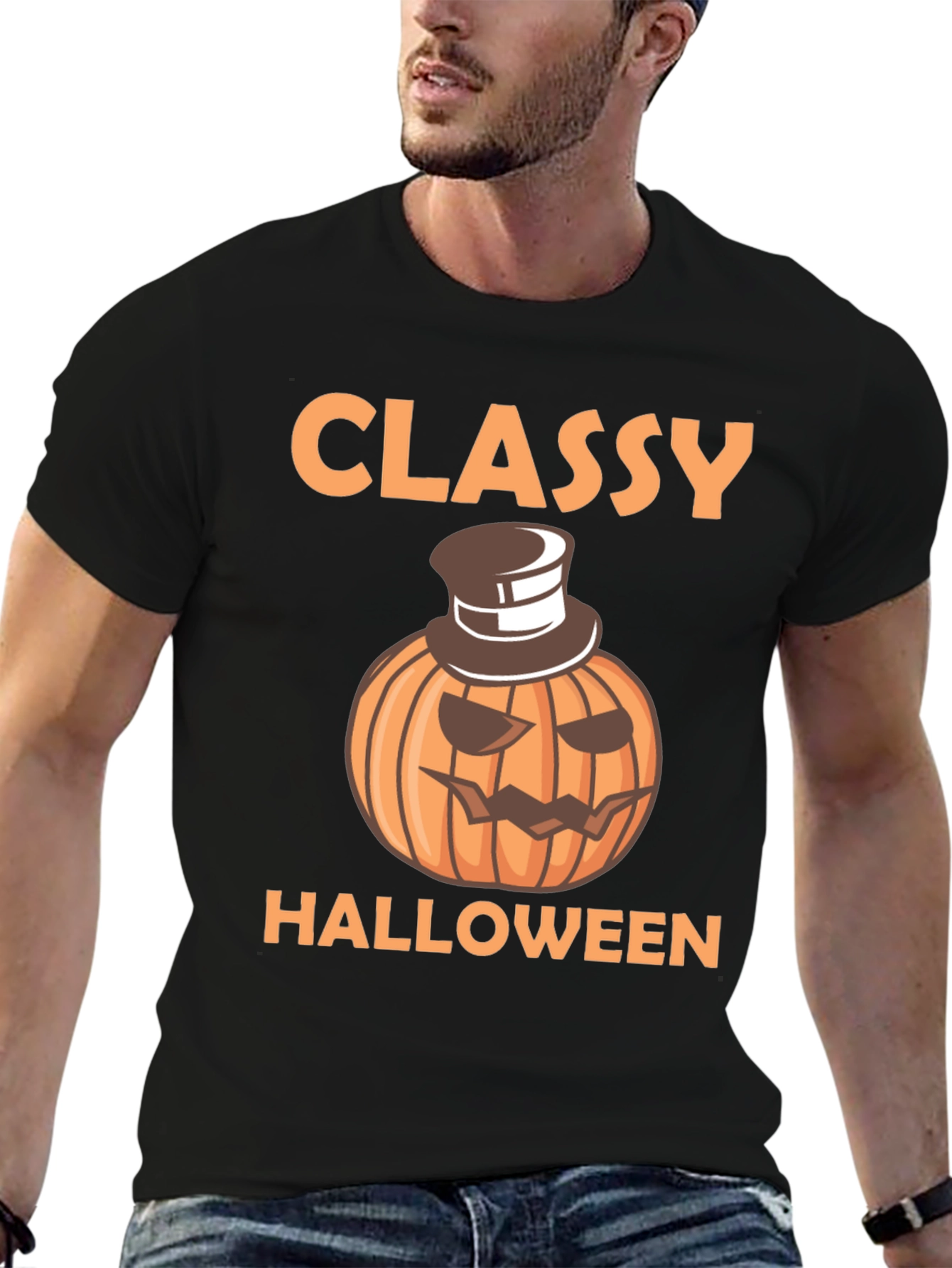 Classy Halloween Pumpkin T-Shirt
