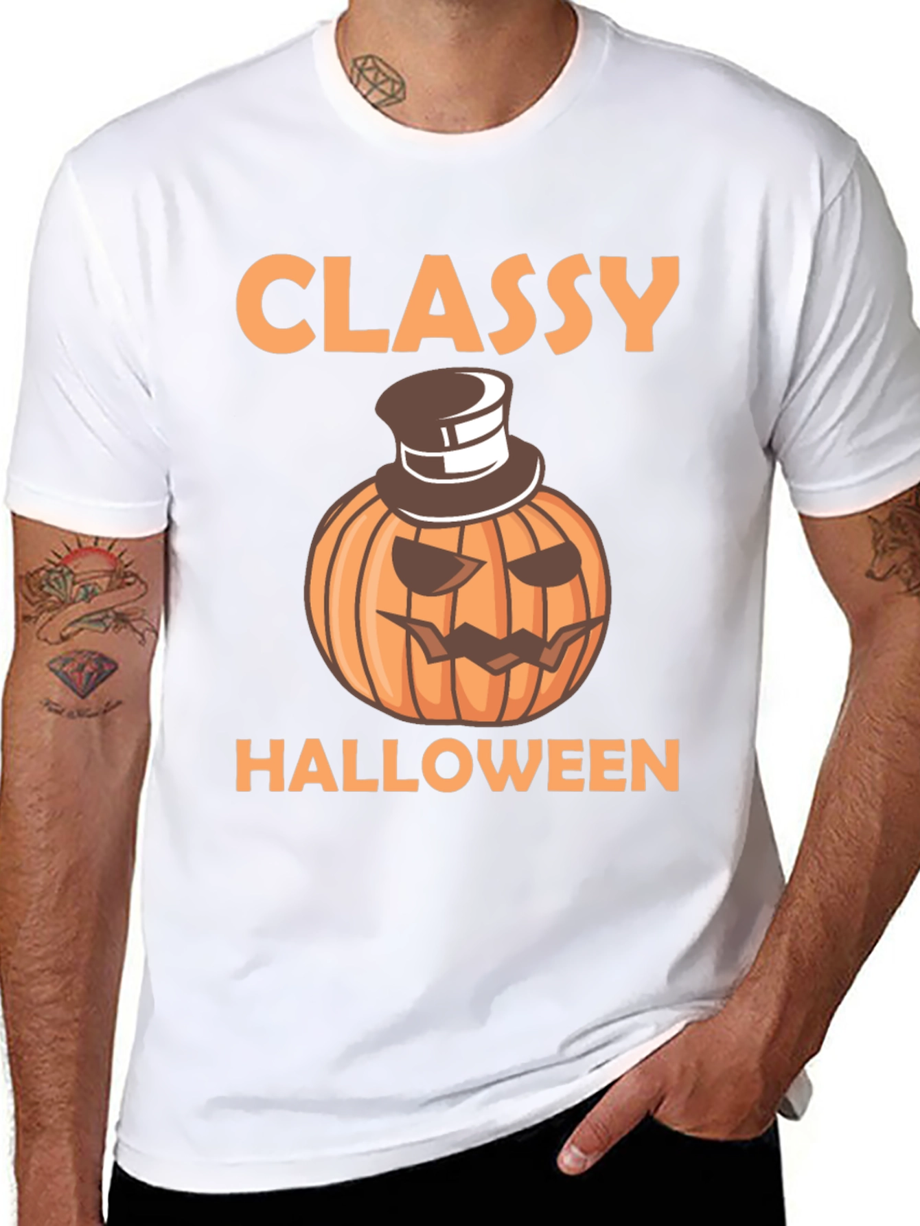 Classy Halloween Pumpkin T-Shirt