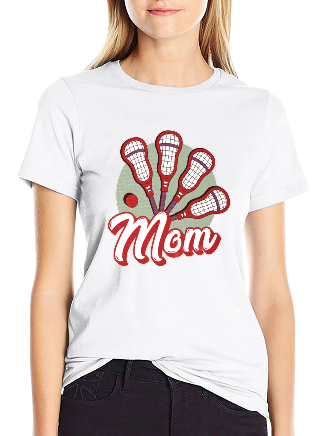 Lacrosse Mom Graphic T-Shirt - Black