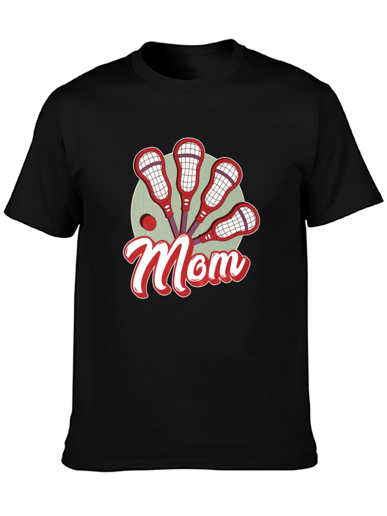 Lacrosse Mom Graphic T-Shirt - Black