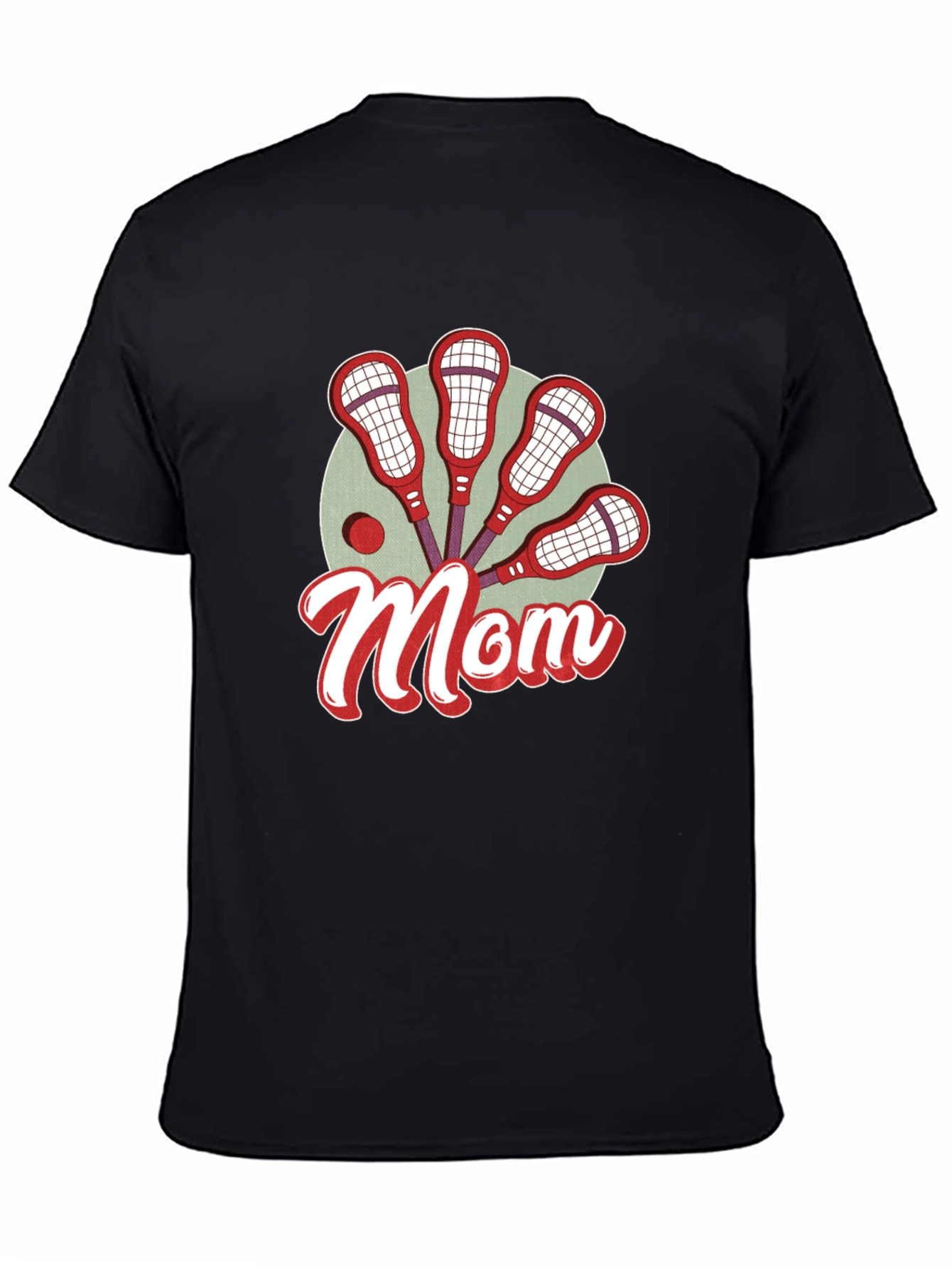 Lacrosse Mom Graphic T-Shirt - Black