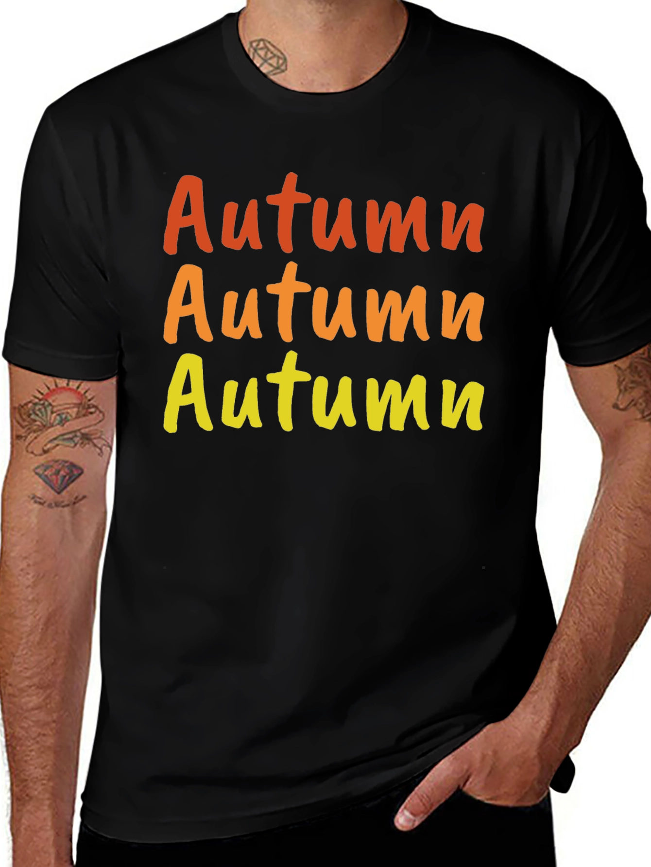 Autumn Graphic Tee - Mens Black T-Shirt