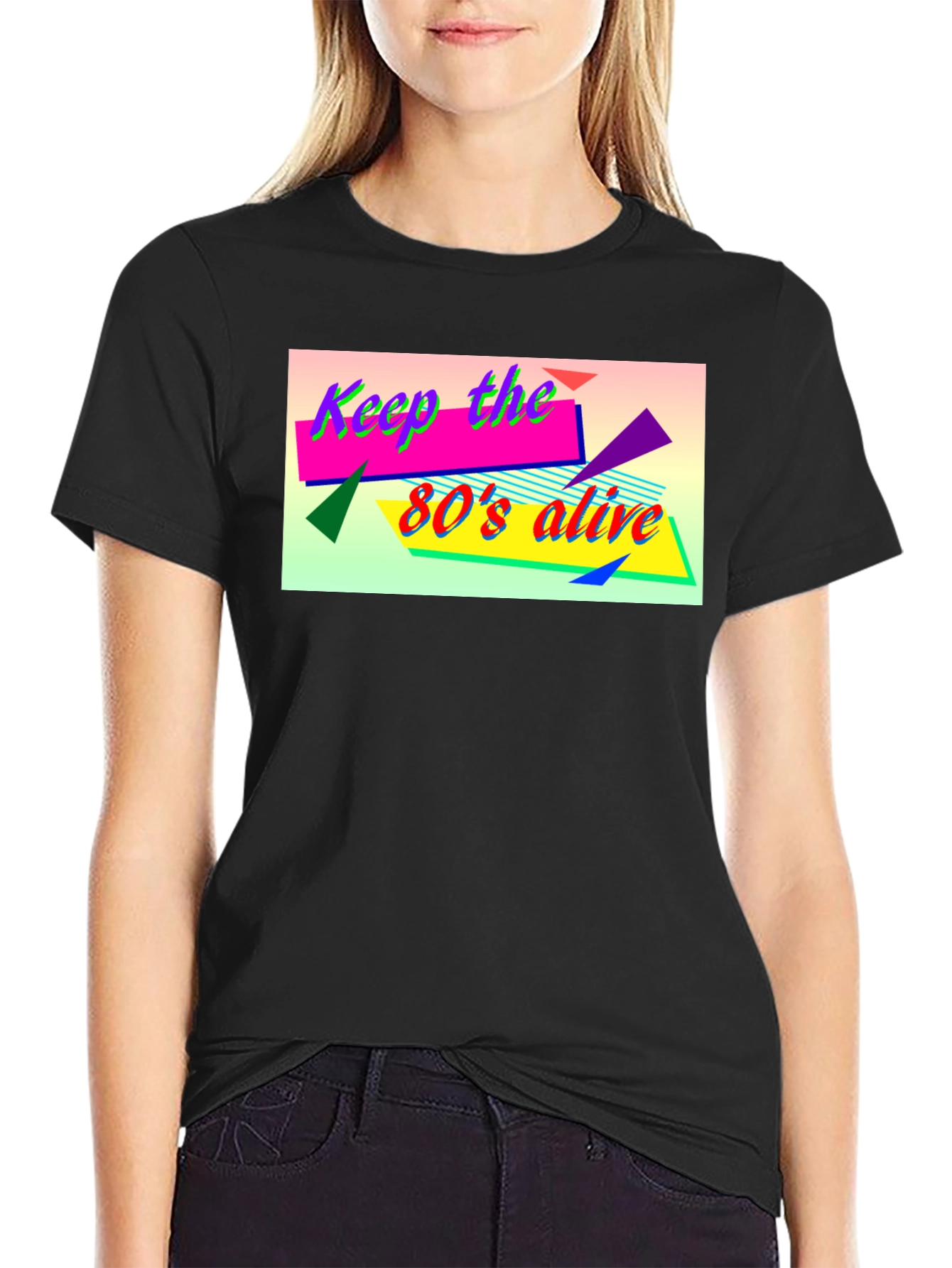 Keep the 80s Alive Black T-Shirt