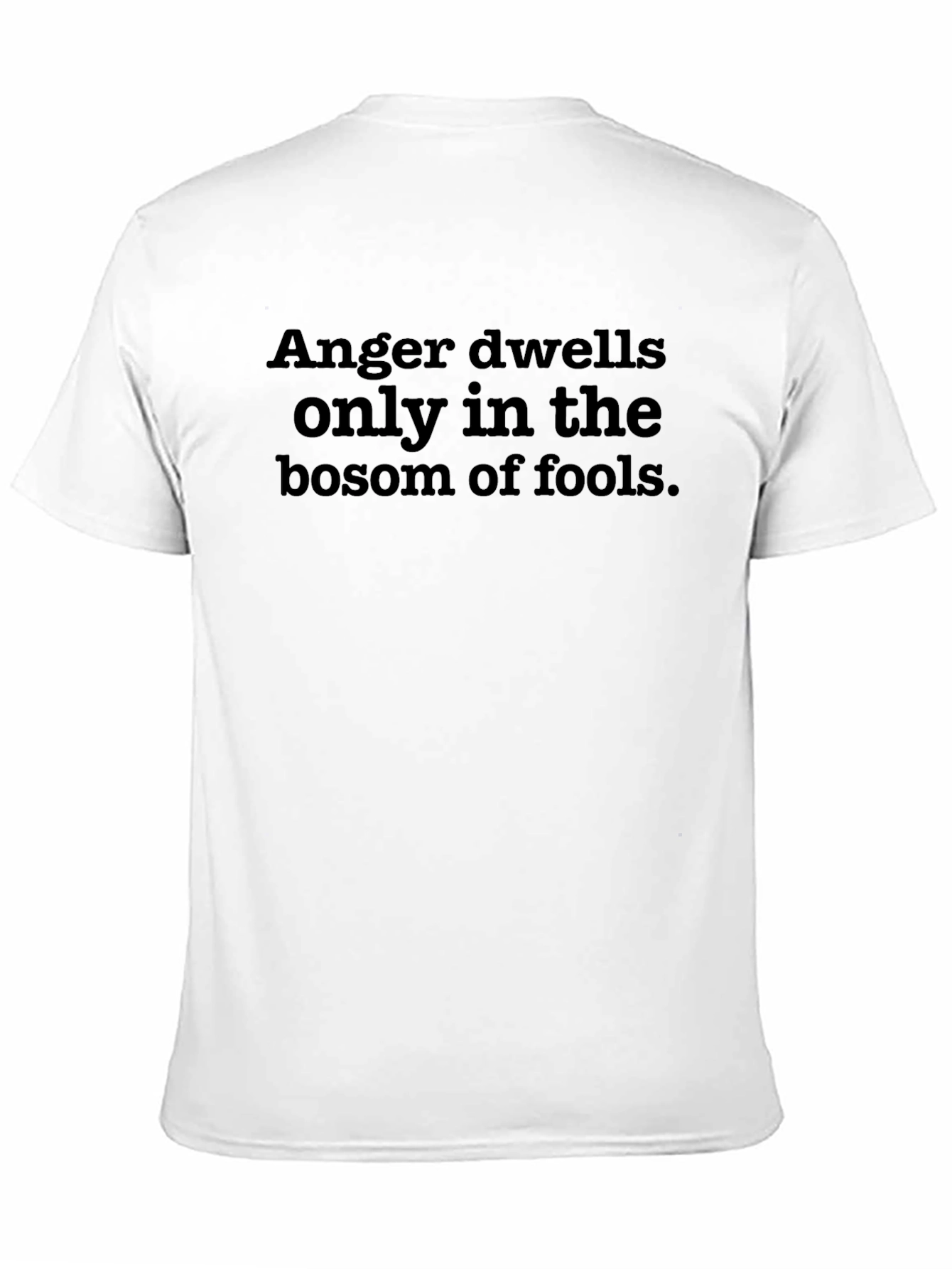 Anger Dwells Fools Tee - Bold Statement Graphic T-Shirt