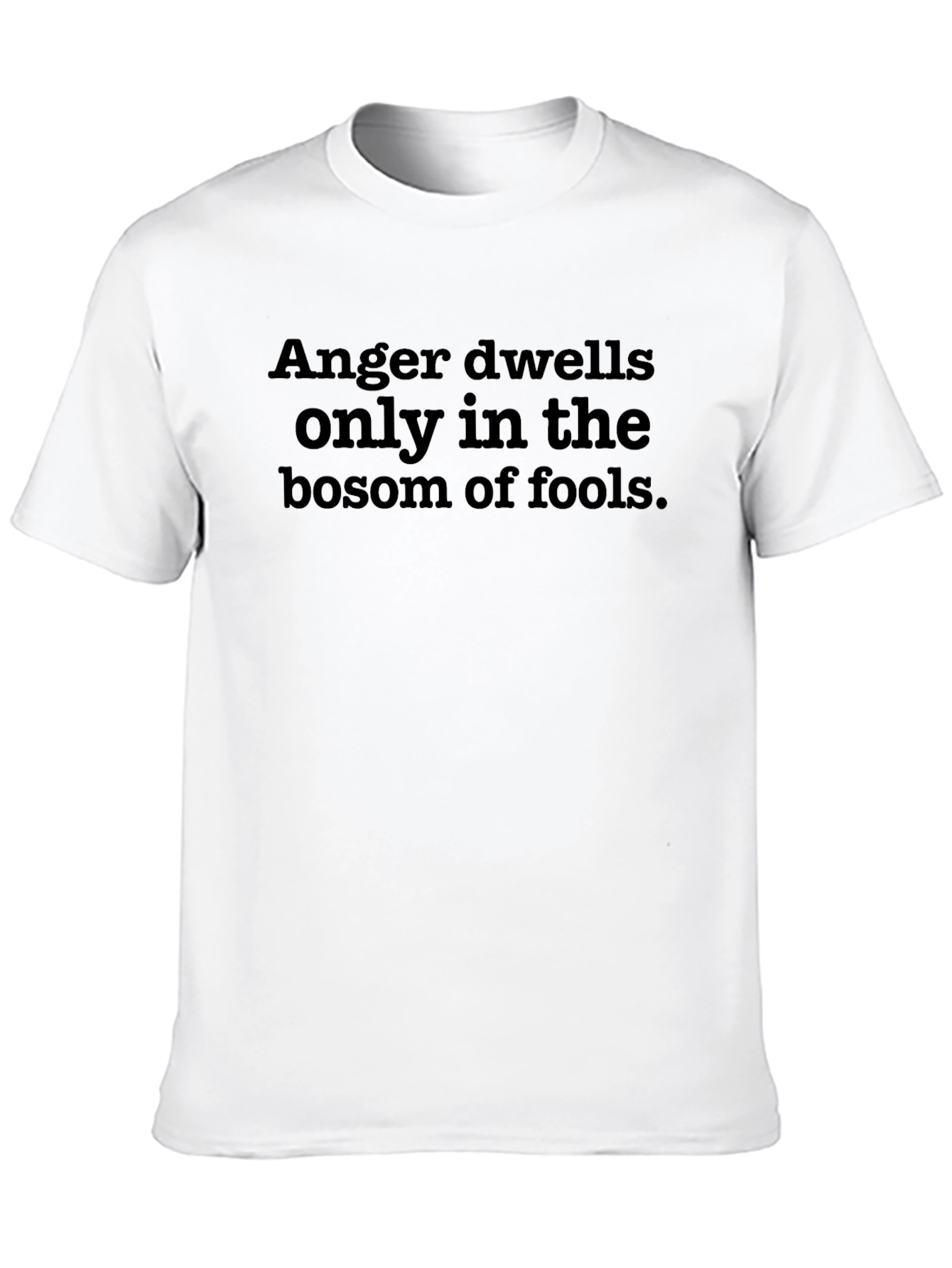 Anger Dwells Fools Tee - Bold Statement Graphic T-Shirt