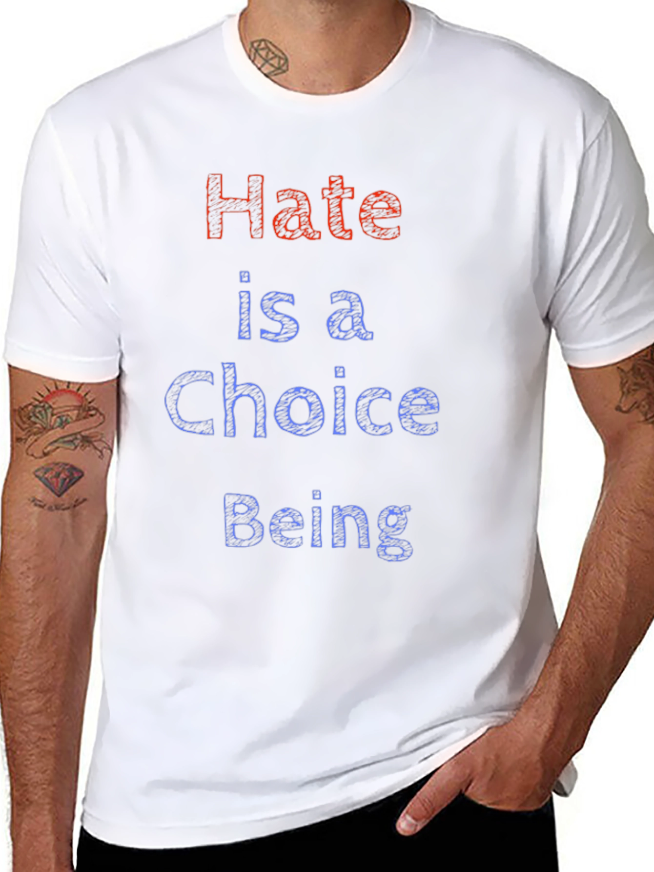 Hate is a Choice T-Shirt Cotton Crew Neck Tee