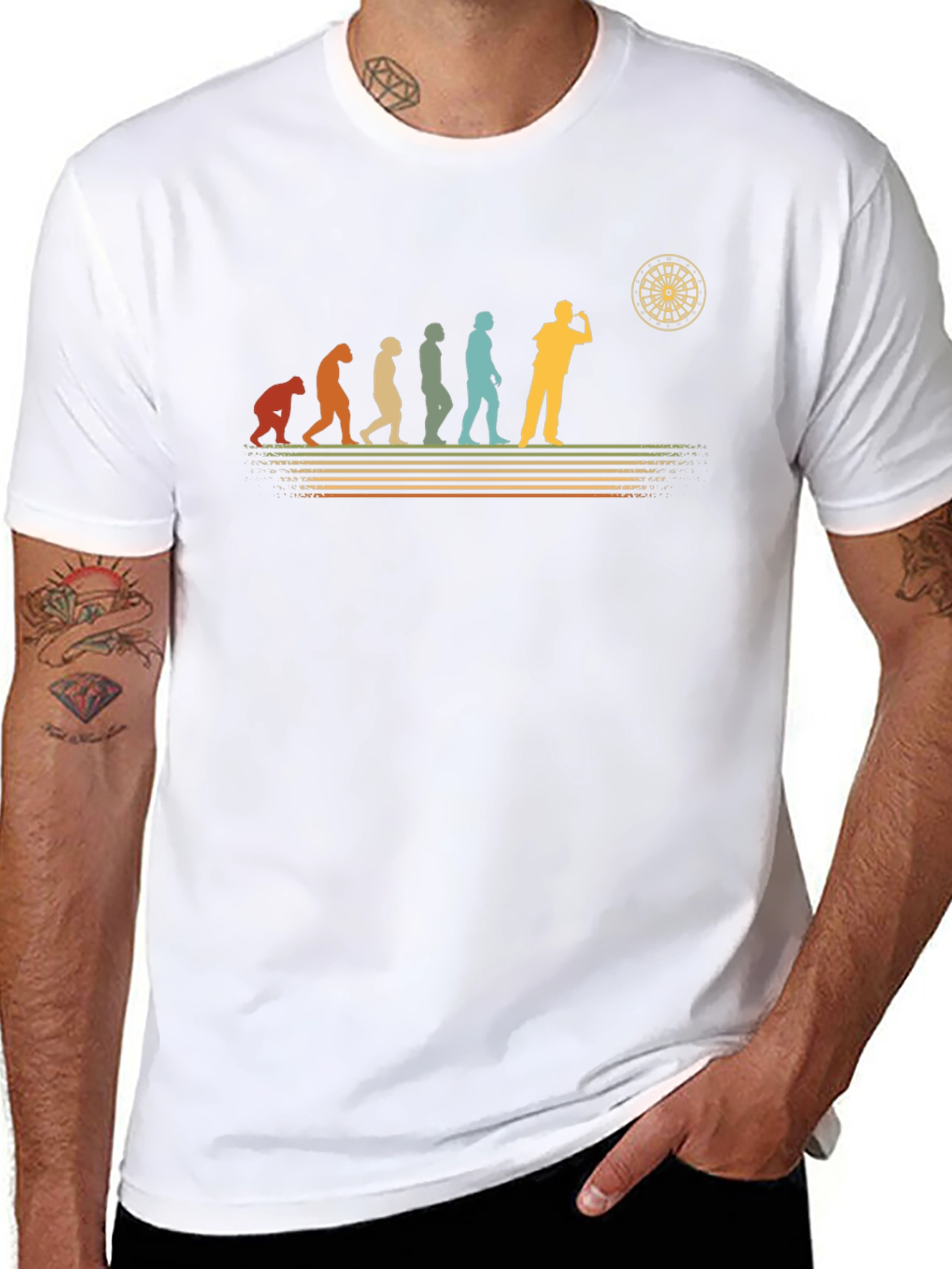 Darts Evolution T-Shirt - Throwback Design