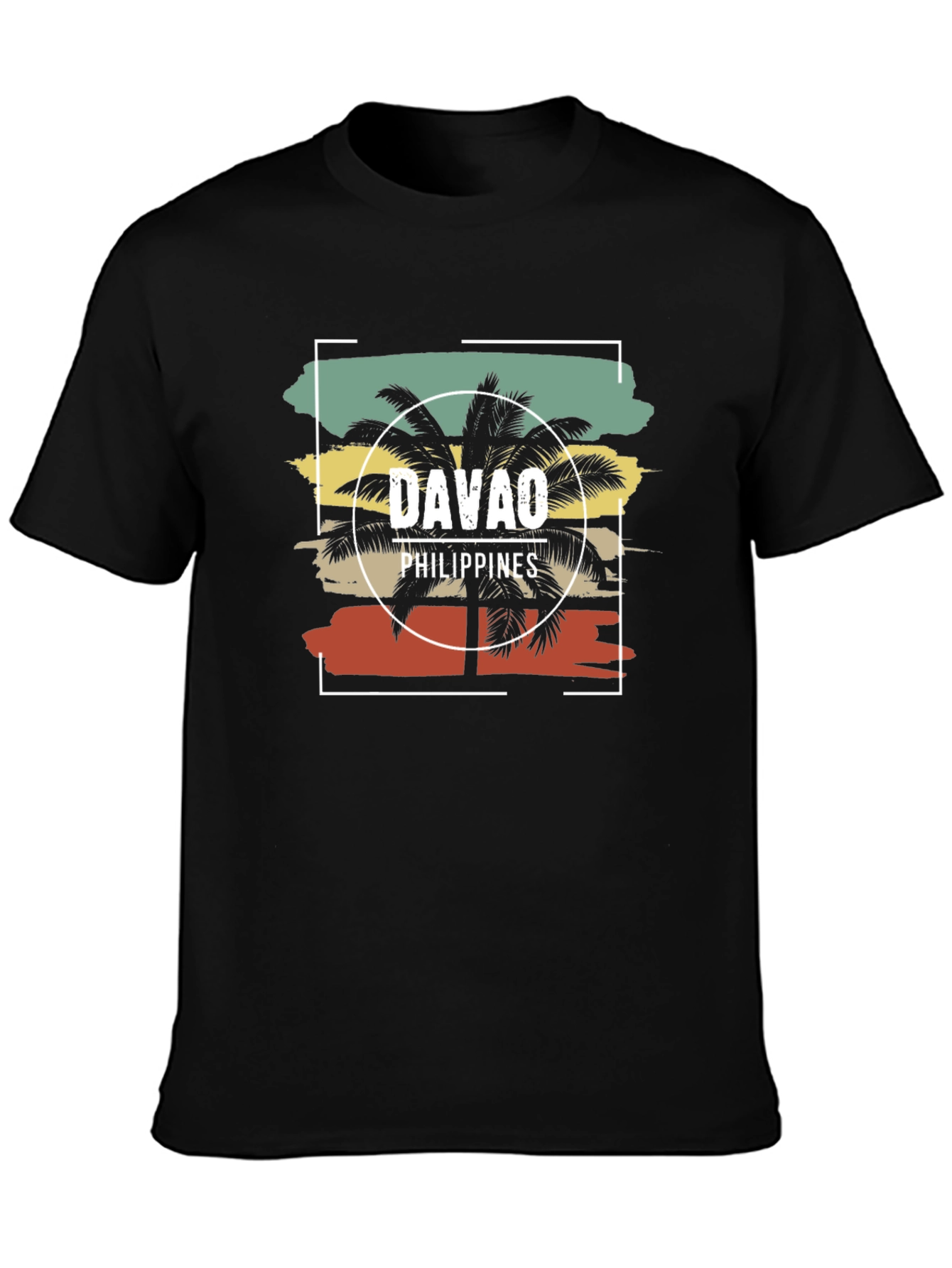 Davao Philippines Palm Tree Graphic T-Shirt