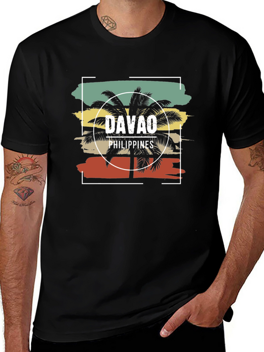 Davao Philippines Palm Tree Graphic T-Shirt