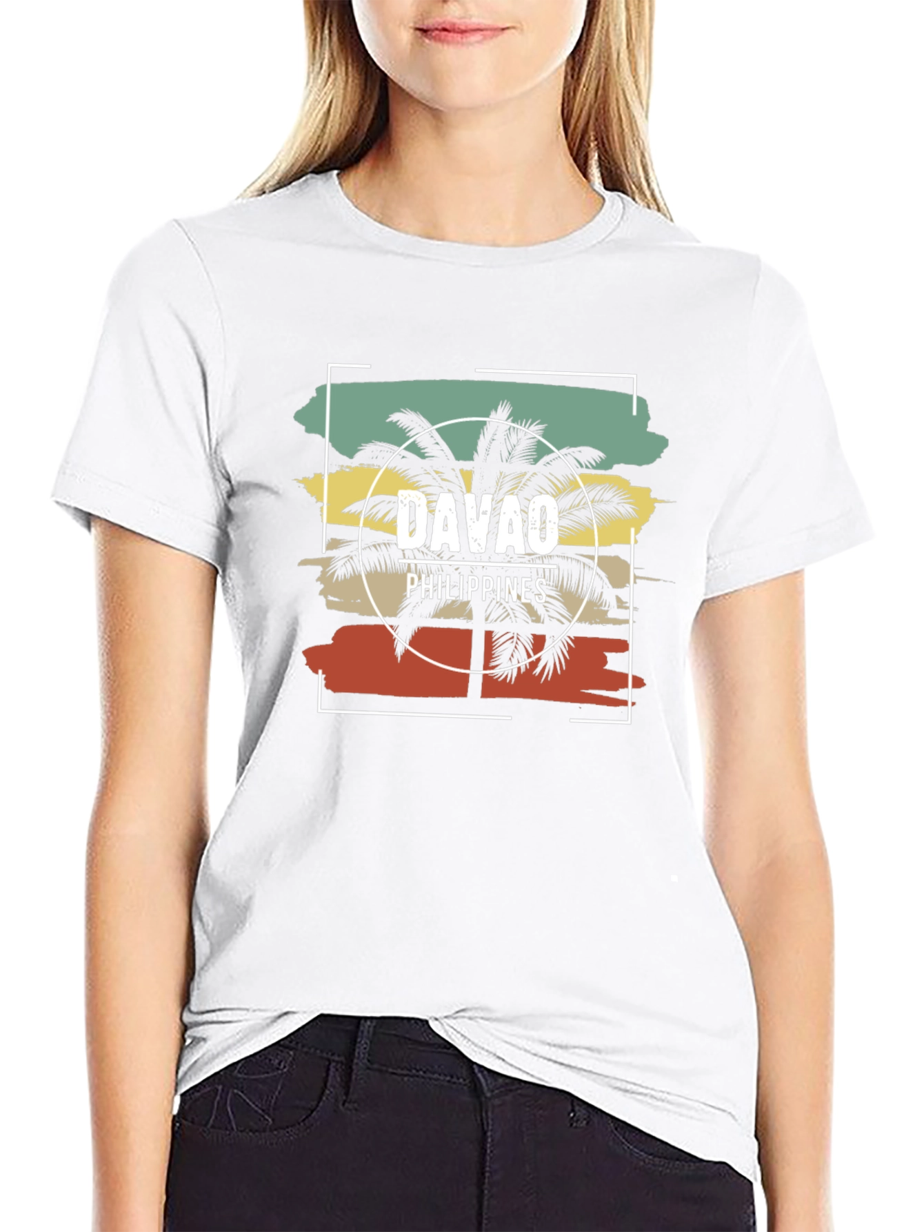Davao Philippines Palm Tree Graphic T-Shirt