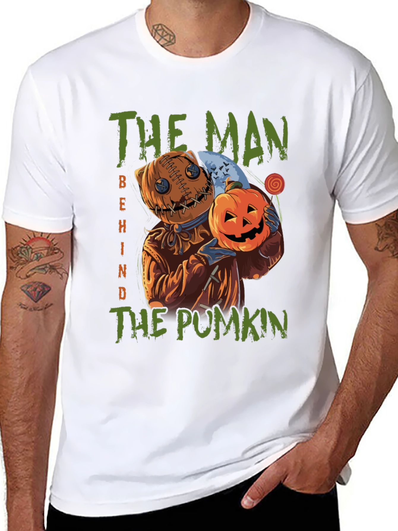The Man Behind the Pumpkin Halloween T-Shirt