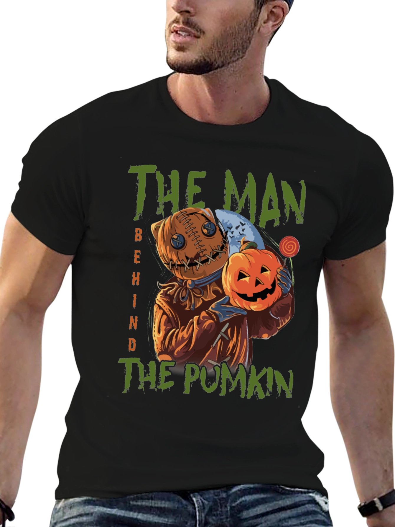 The Man Behind the Pumpkin Halloween T-Shirt