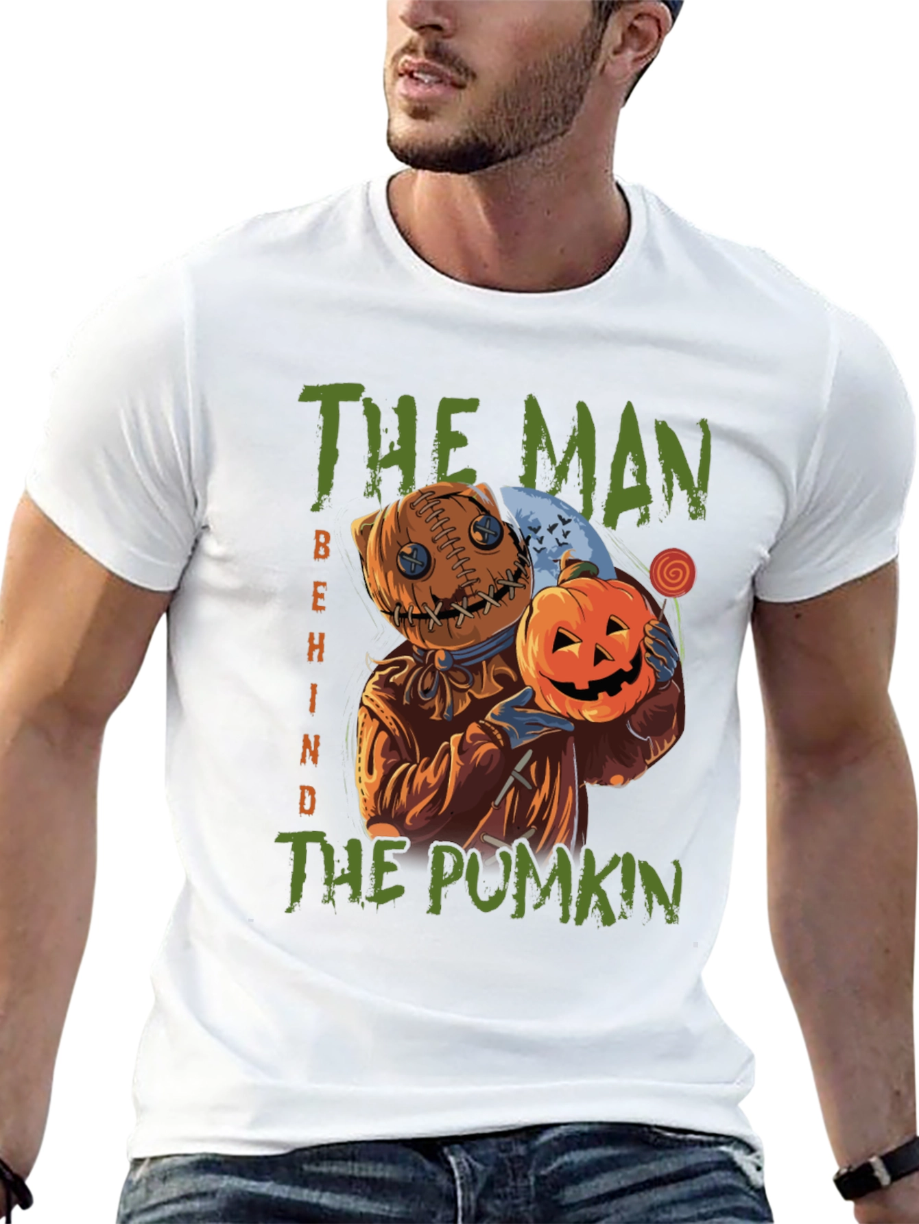 The Man Behind the Pumpkin Halloween T-Shirt