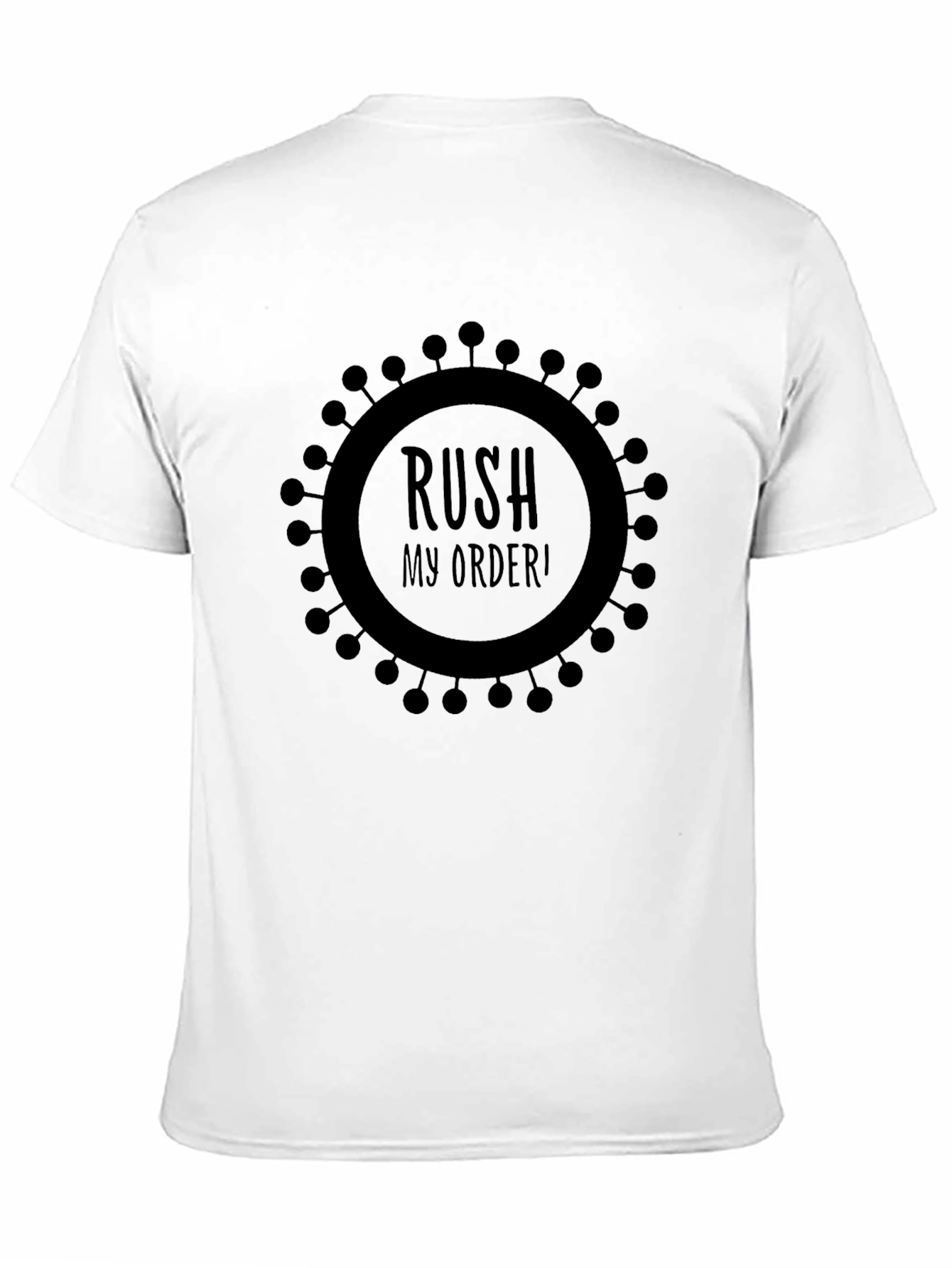 Rush My Order Black T-Shirt - Unique Design