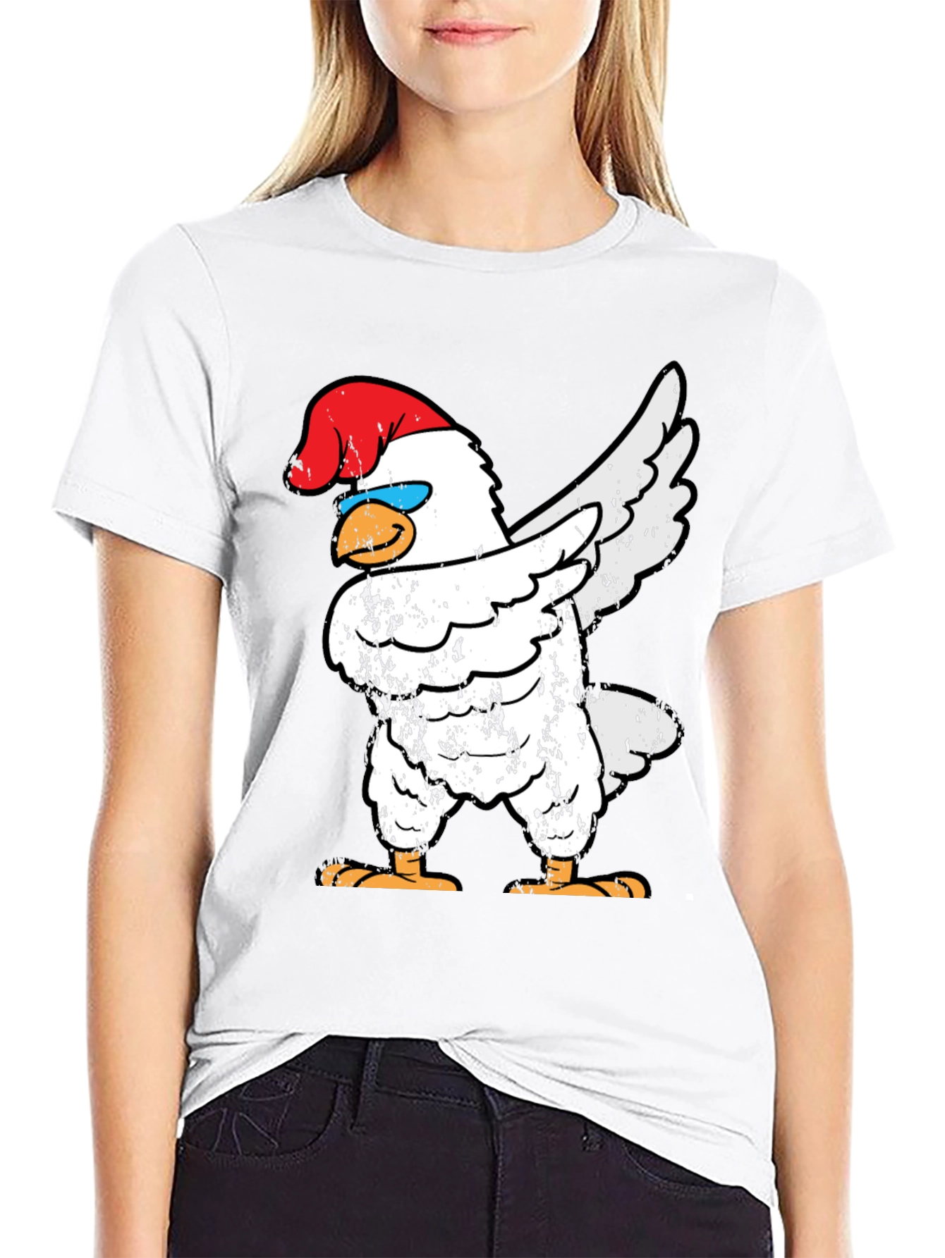 Dabbing Chicken Tee - Funny Poultry Dance Shirt