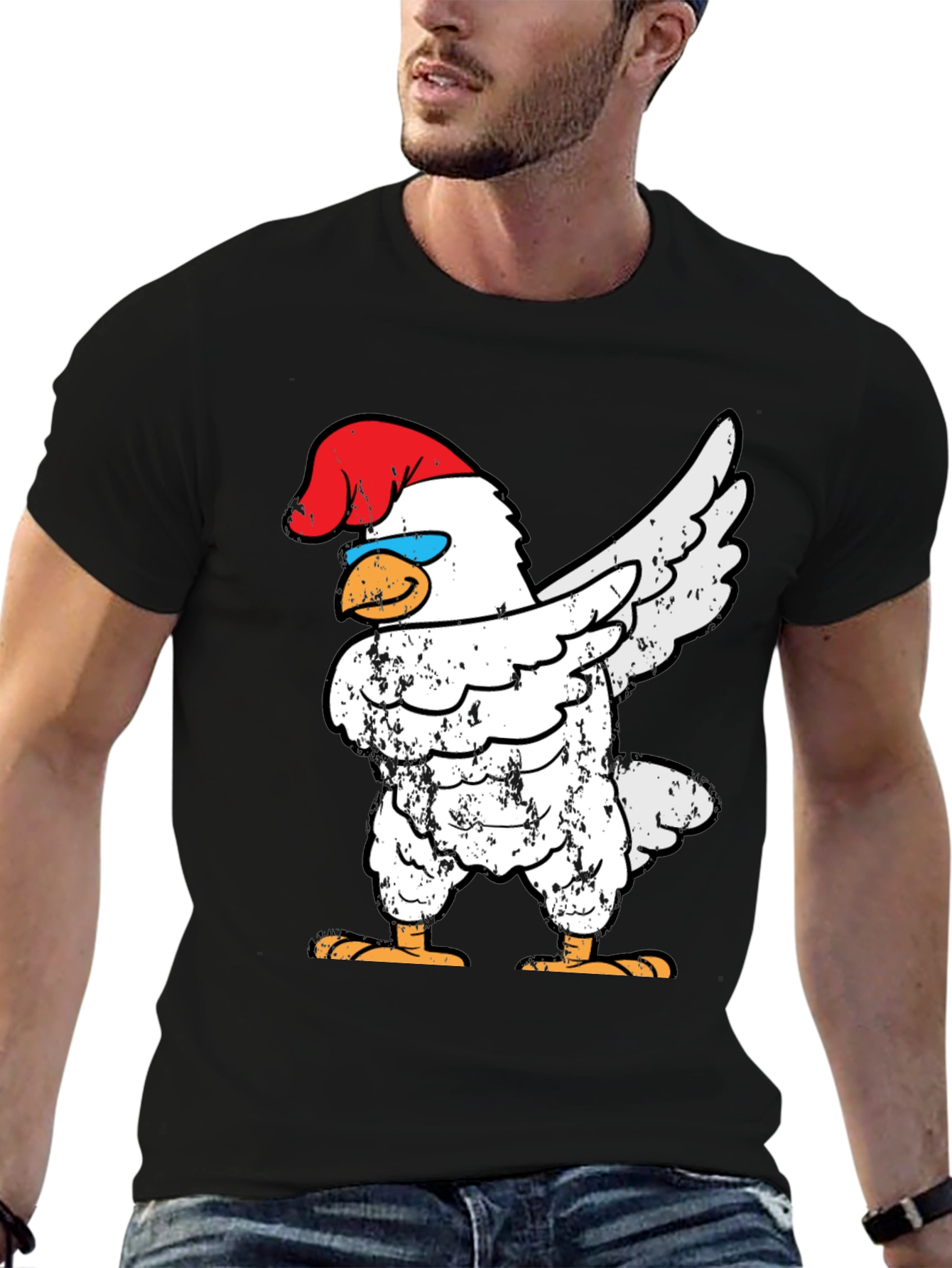 Dabbing Chicken Tee - Funny Poultry Dance Shirt