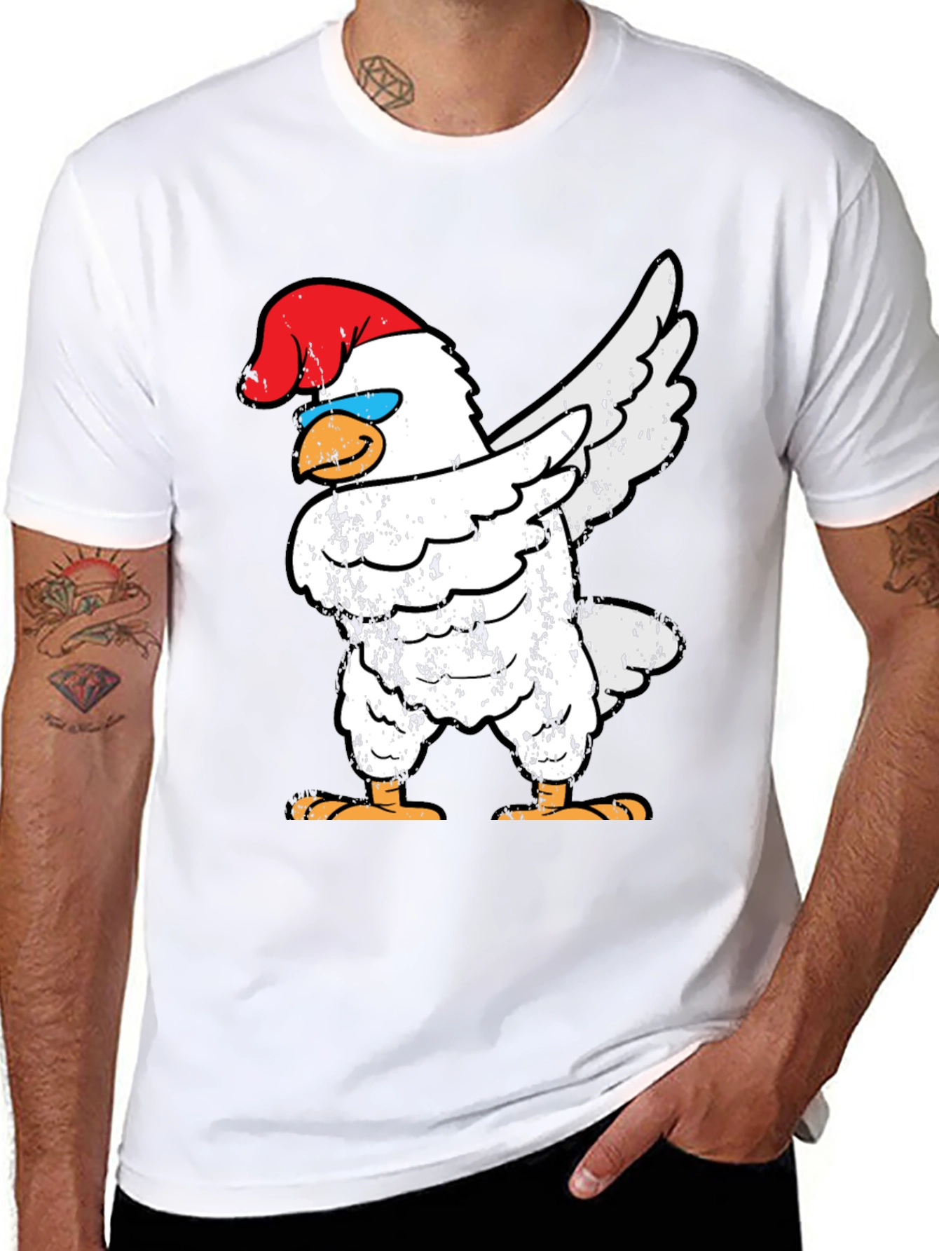 Dabbing Chicken Tee - Funny Poultry Dance Shirt