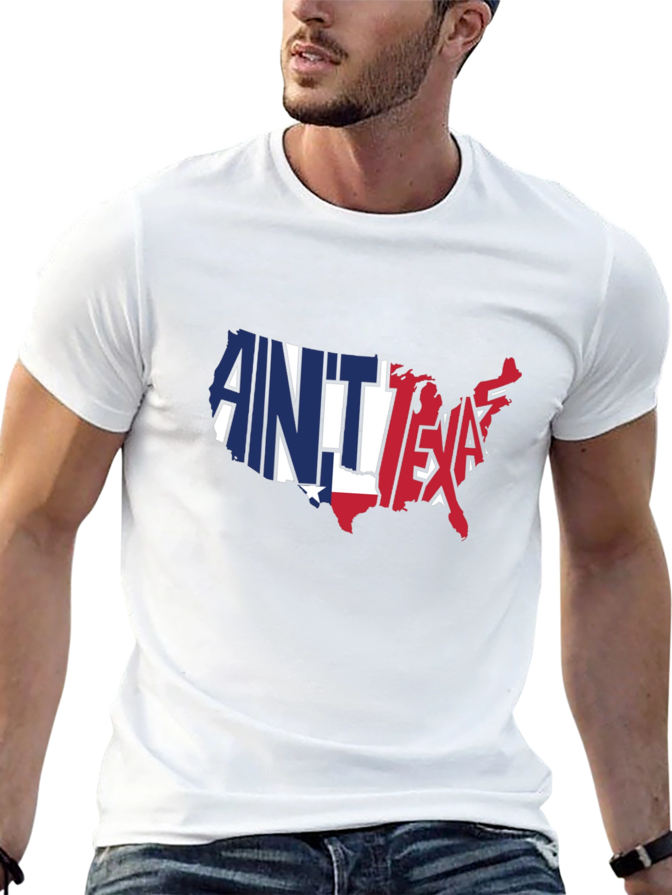 Aint No Texas USA Map Graphic T-Shirt