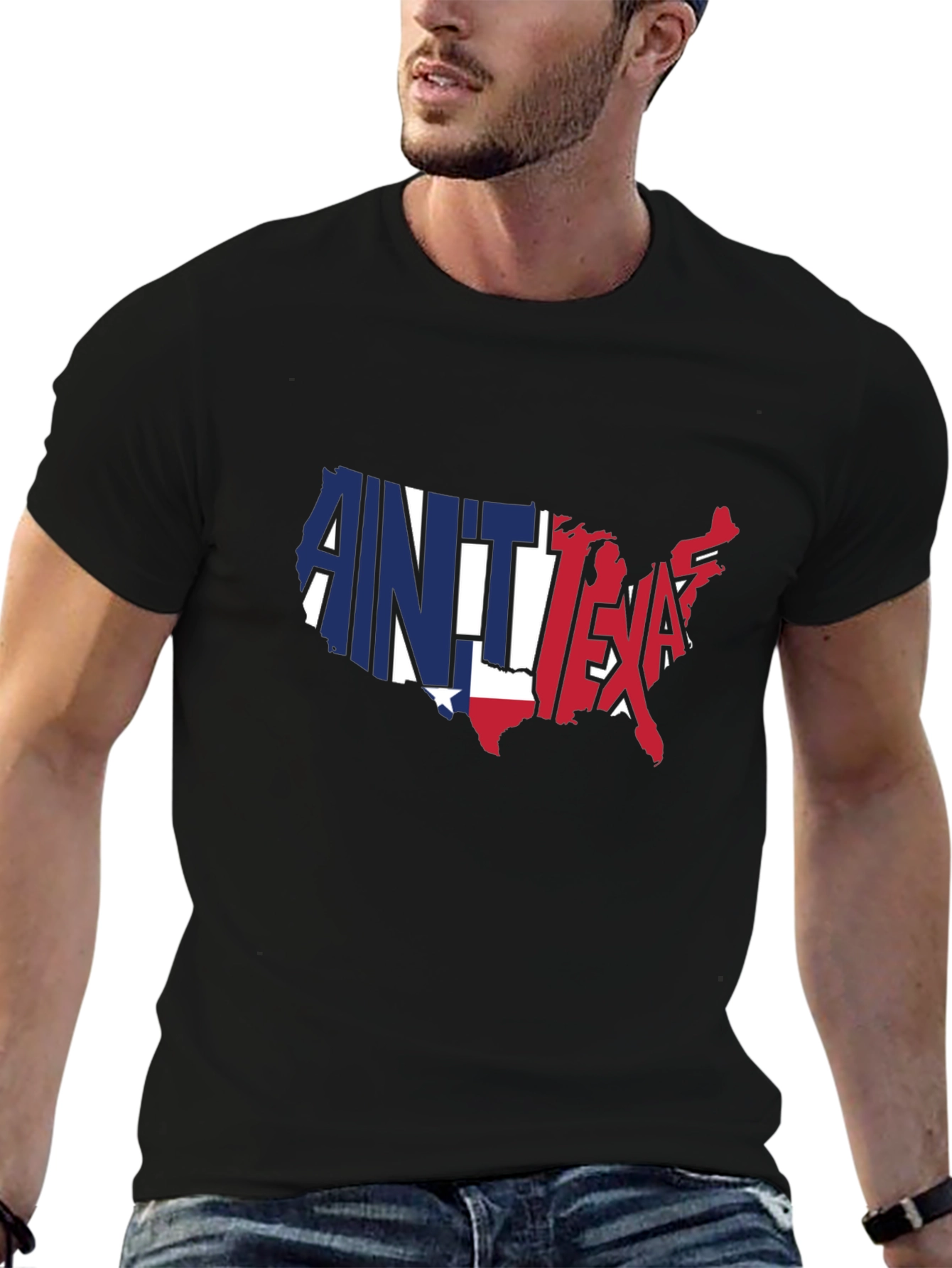Aint No Texas USA Map Graphic T-Shirt