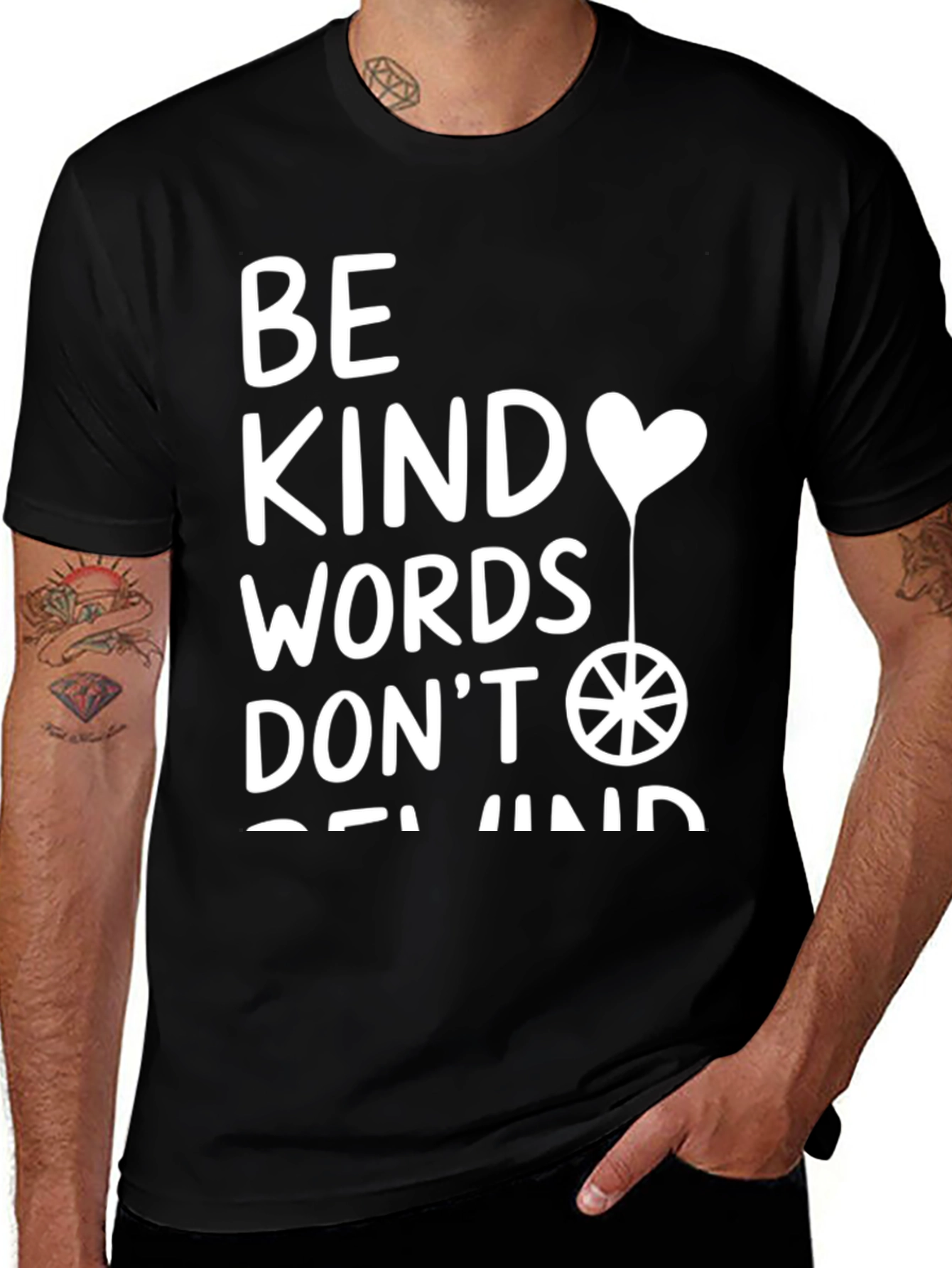 Kindness T-Shirt: Be Kind Words Dont Rewind