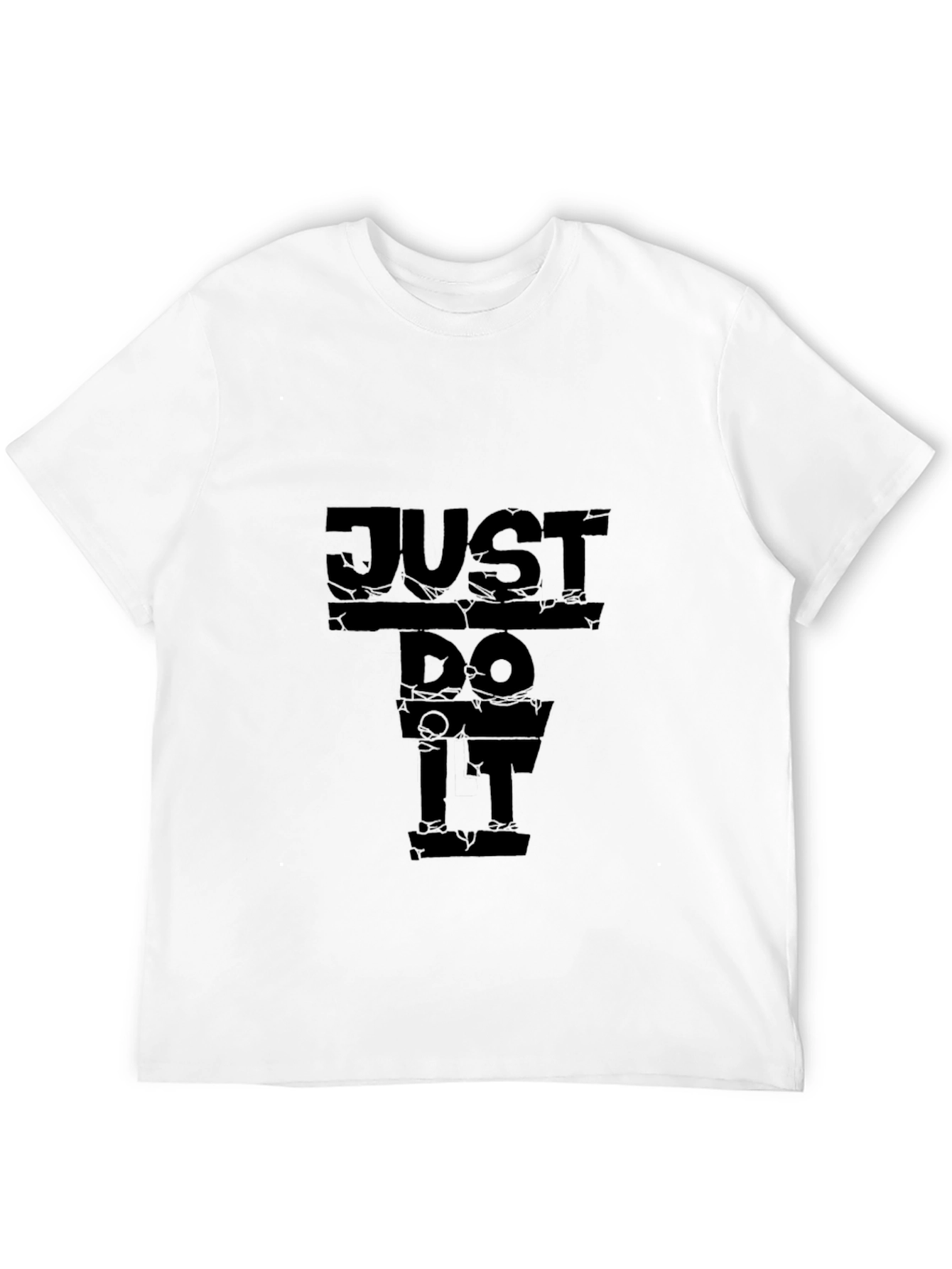 Just Do It Mens Black Graphic T-Shirt