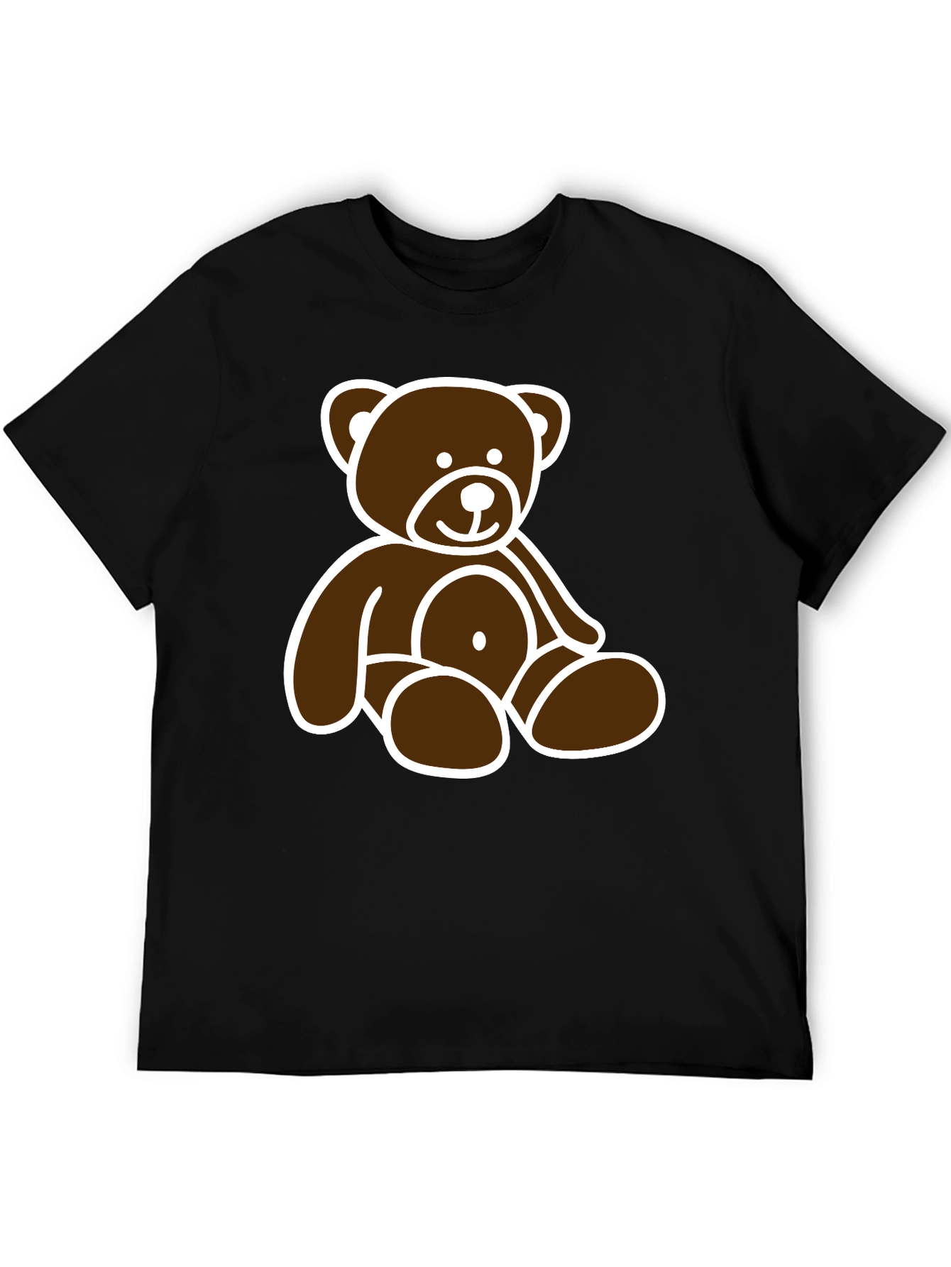 Teddy Bear Graphic Tee - Black Unisex T-Shirt