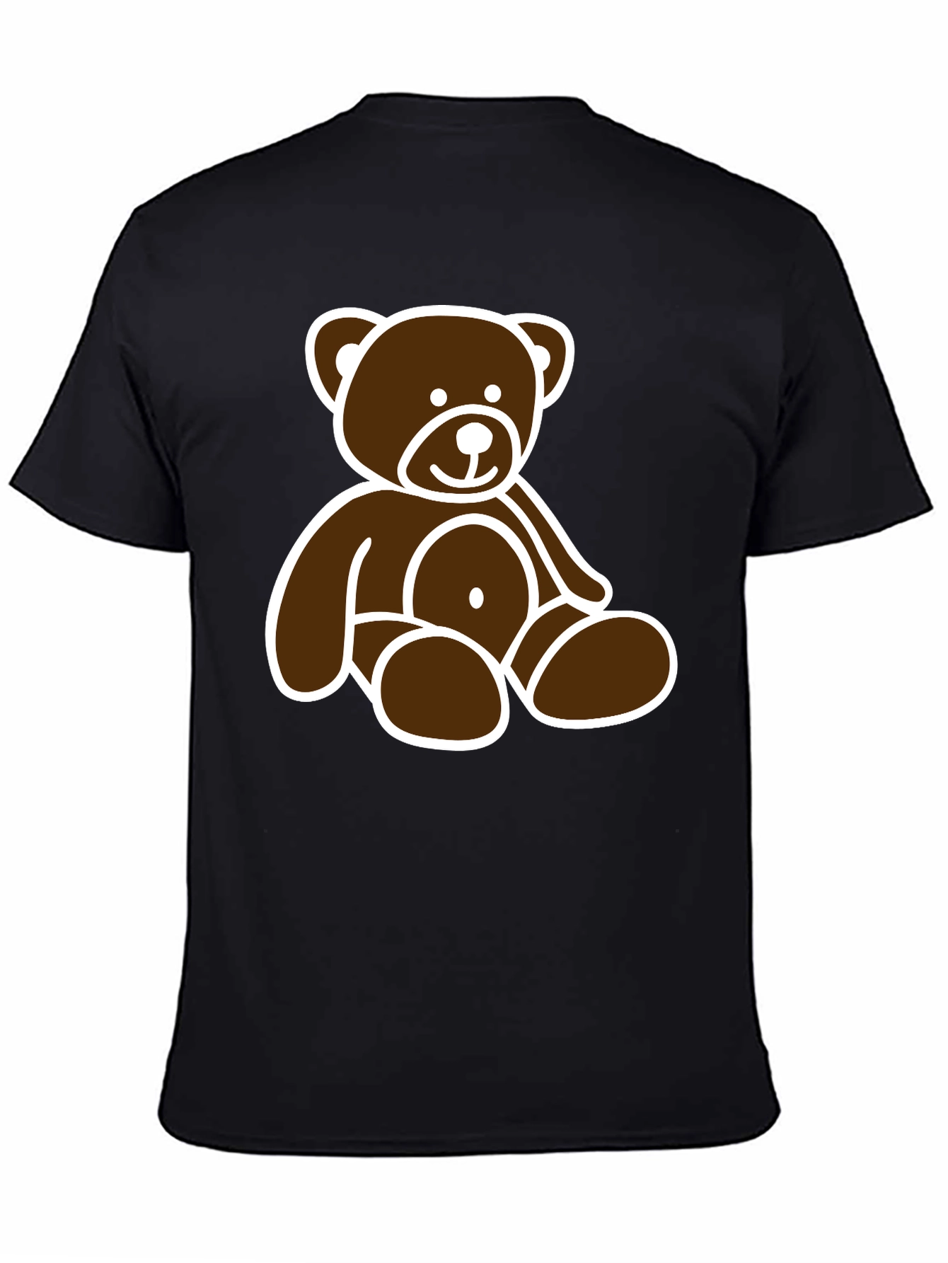 Teddy Bear Graphic Tee - Black Unisex T-Shirt