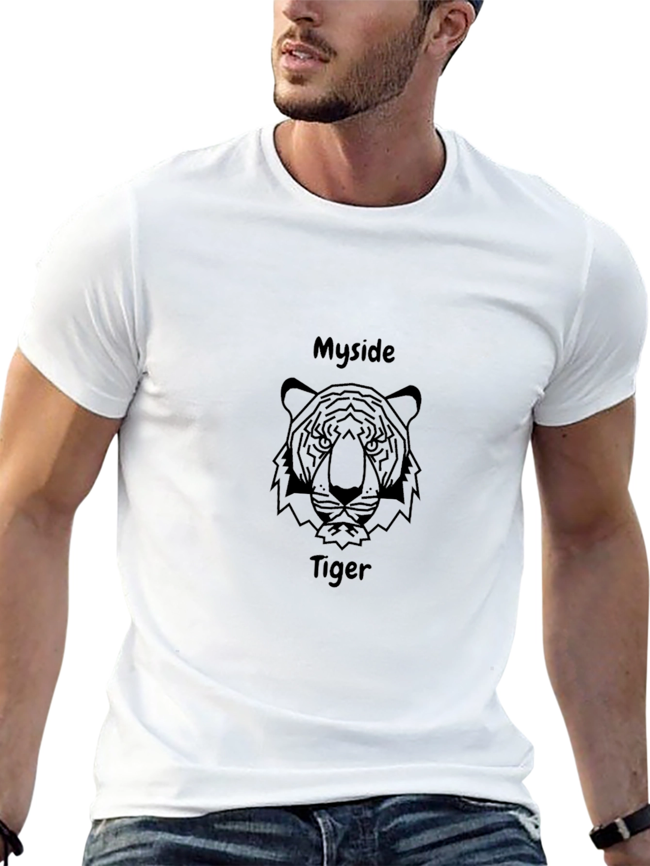 Myside Tiger Graphic Tee - Black