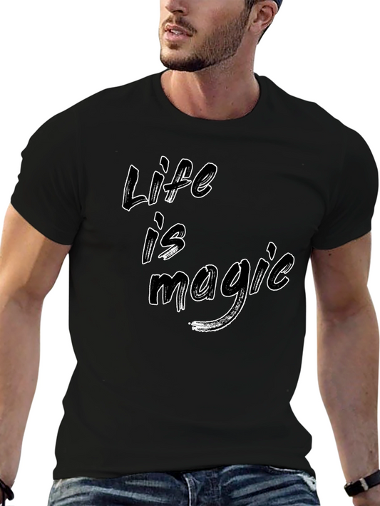 Life is Magic Black Graphic Tee