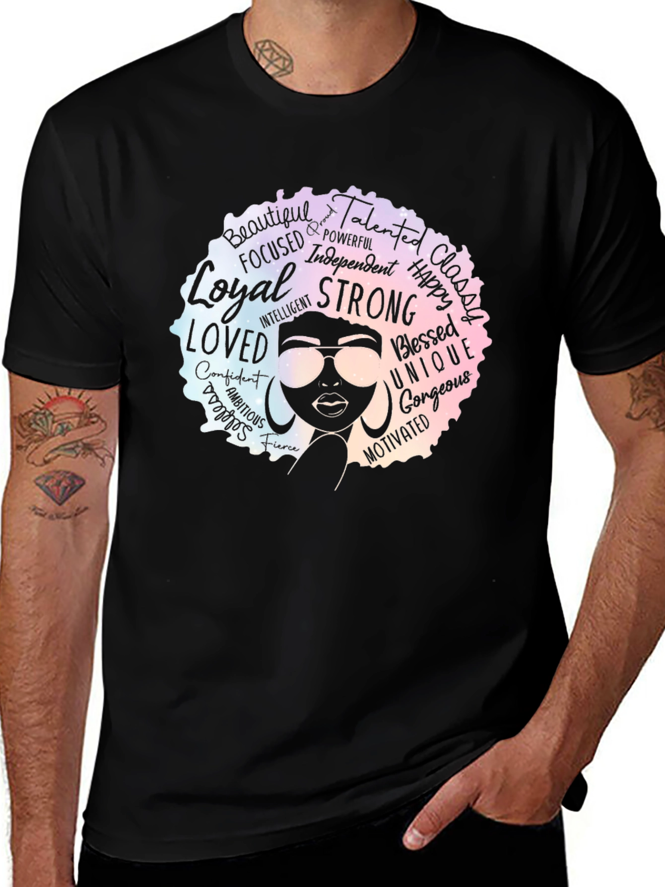 Empowered Woman Afro Graphic Tee