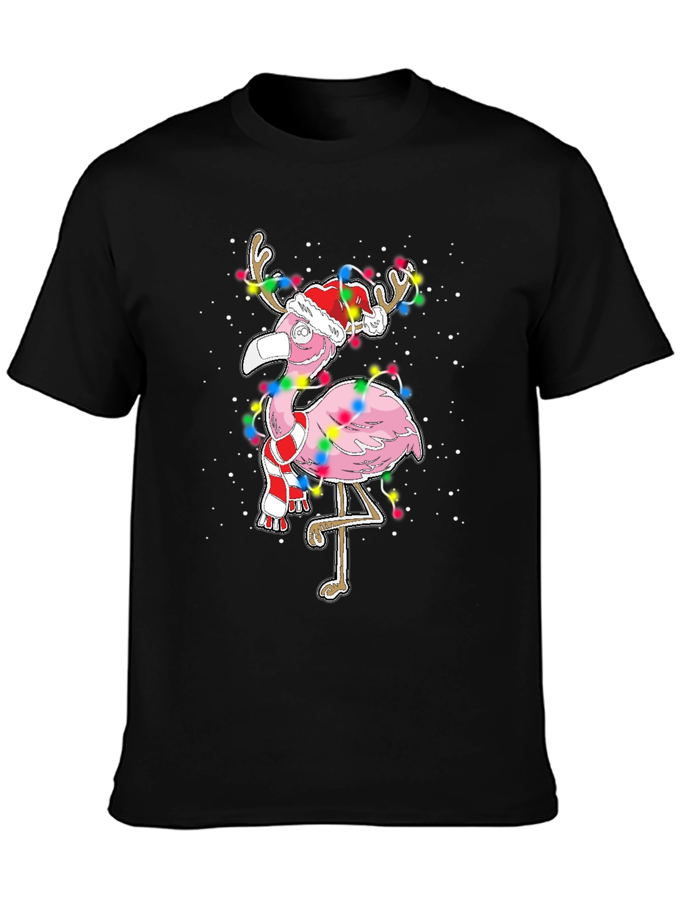 Festive Flamingo Christmas T-Shirt