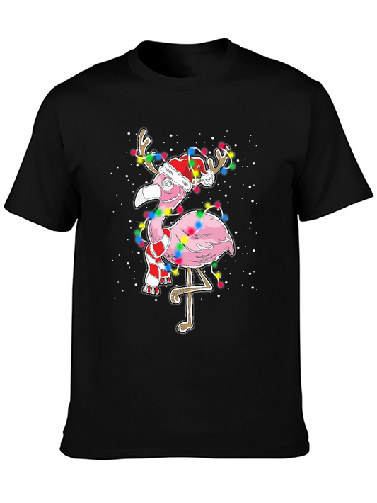 Festive Flamingo Christmas T-Shirt