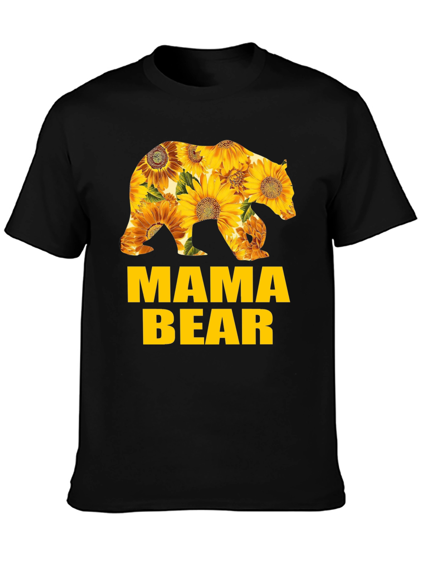 Mama Bear Sunflower Graphic T-Shirt