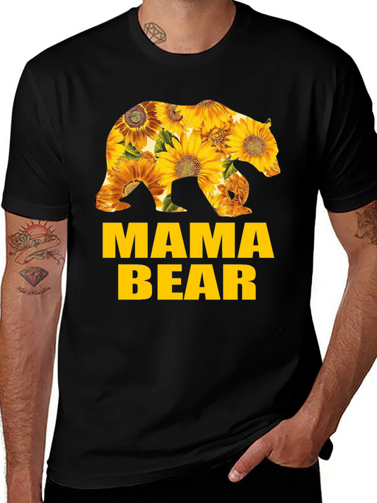 Mama Bear Sunflower Graphic T-Shirt