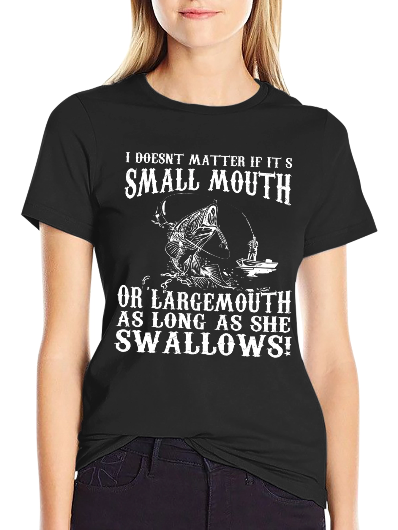 Funny Fishing T-Shirt - Smallmouth or Largemouth