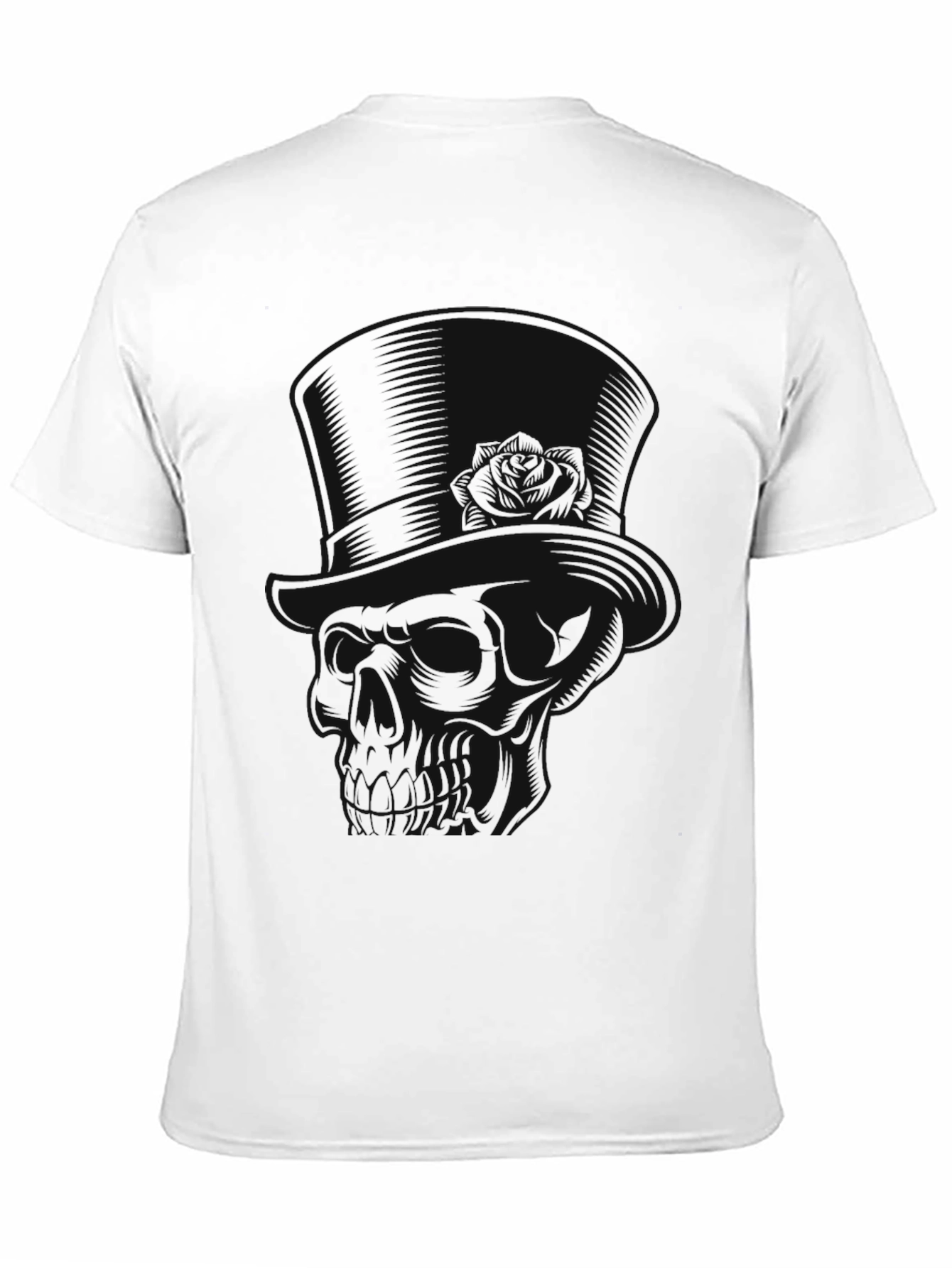 Mens Black Skull Graphic Tee