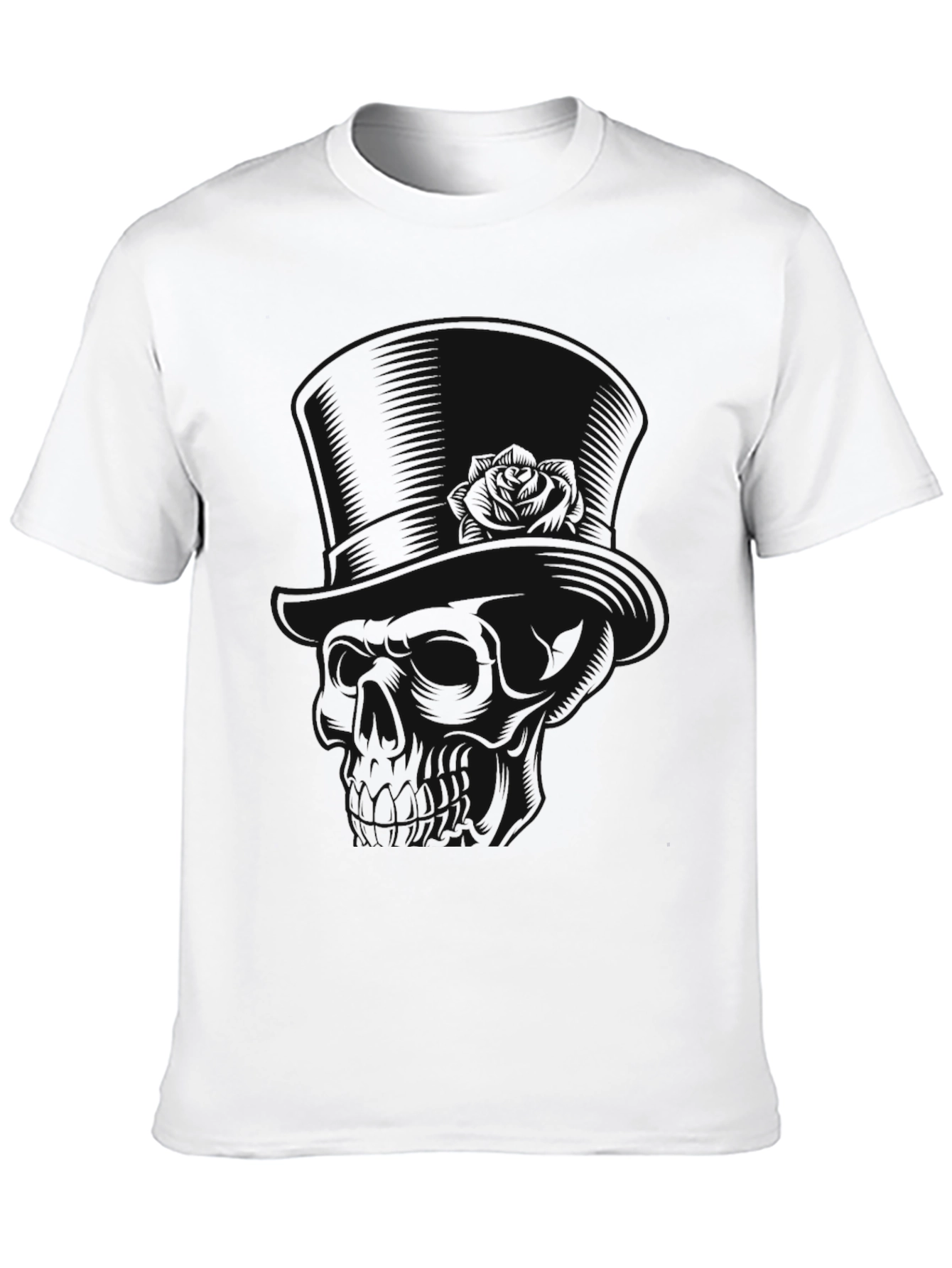 Mens Black Skull Graphic Tee