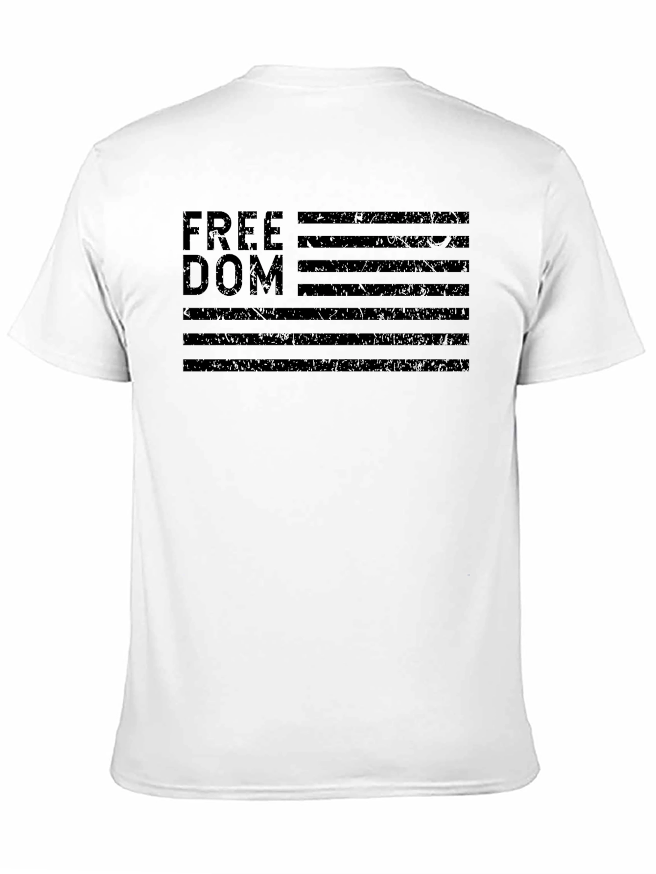 Freedom American Flag Black Graphic T-Shirt