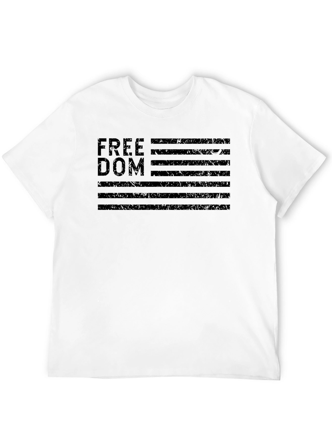 Freedom American Flag Black Graphic T-Shirt
