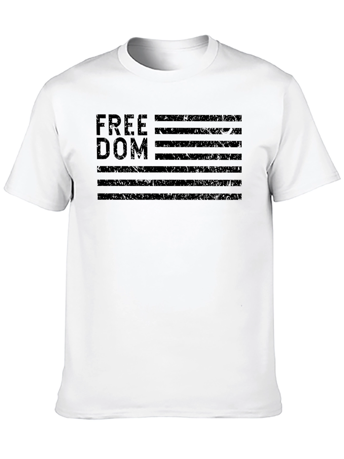 Freedom American Flag Black Graphic T-Shirt