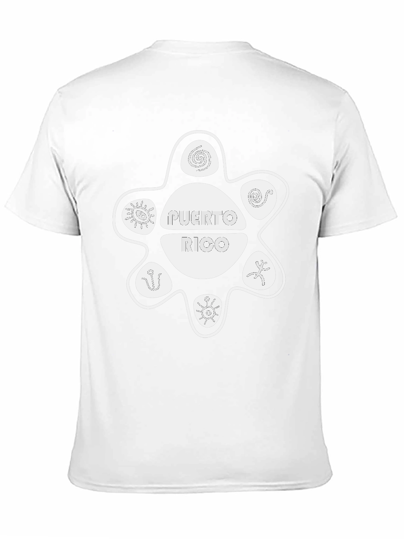 Puerto Rico Sun Taino Symbol Black T-Shirt