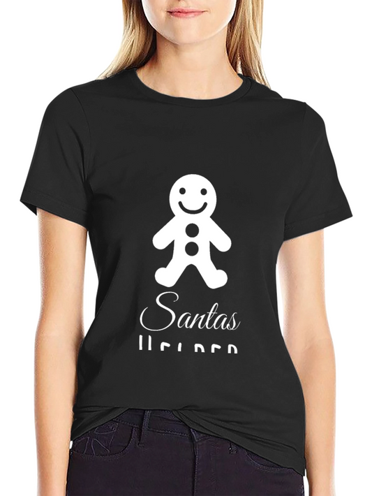 Santas Helper Gingerbread Man Graphic T-Shirt