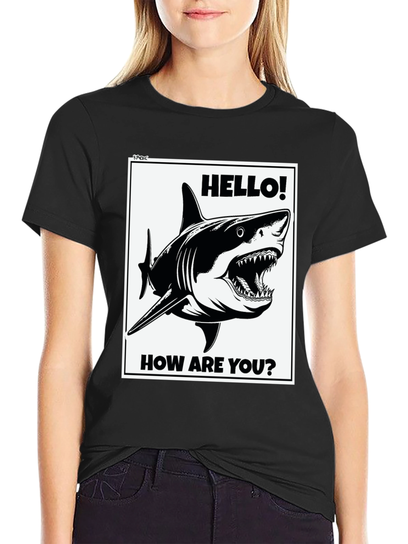 Shark Hello! How Are You? Graphic Tee