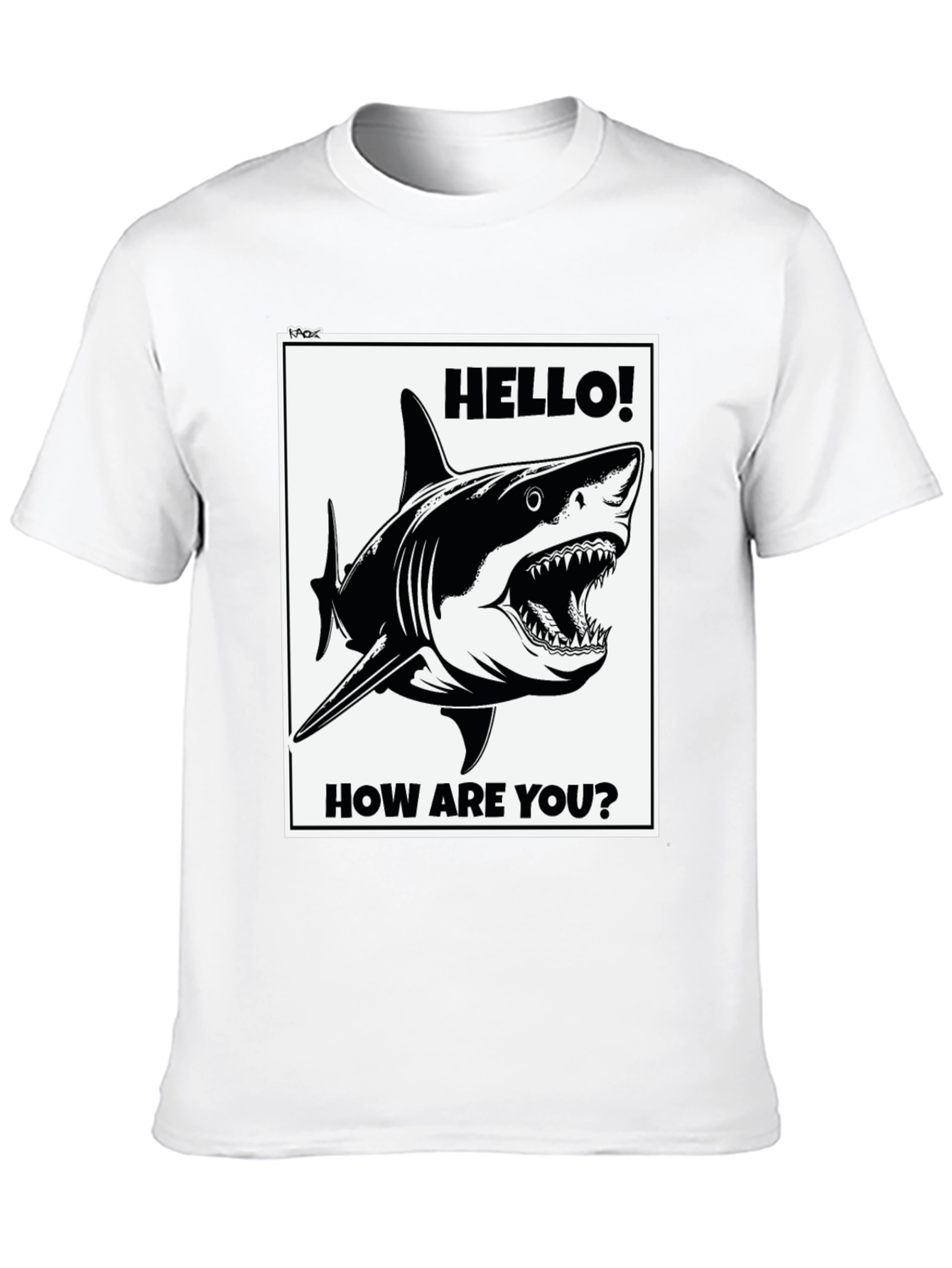 Shark Hello! How Are You? Graphic Tee