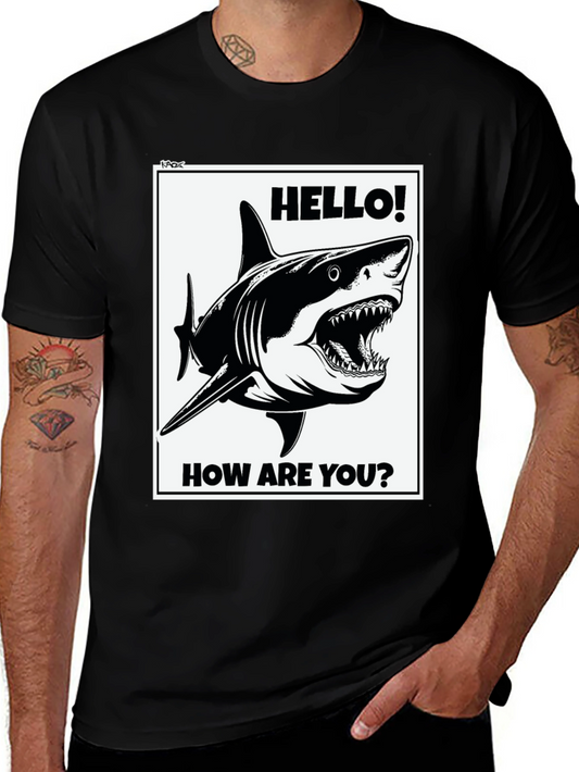 Shark Hello! How Are You? Graphic Tee